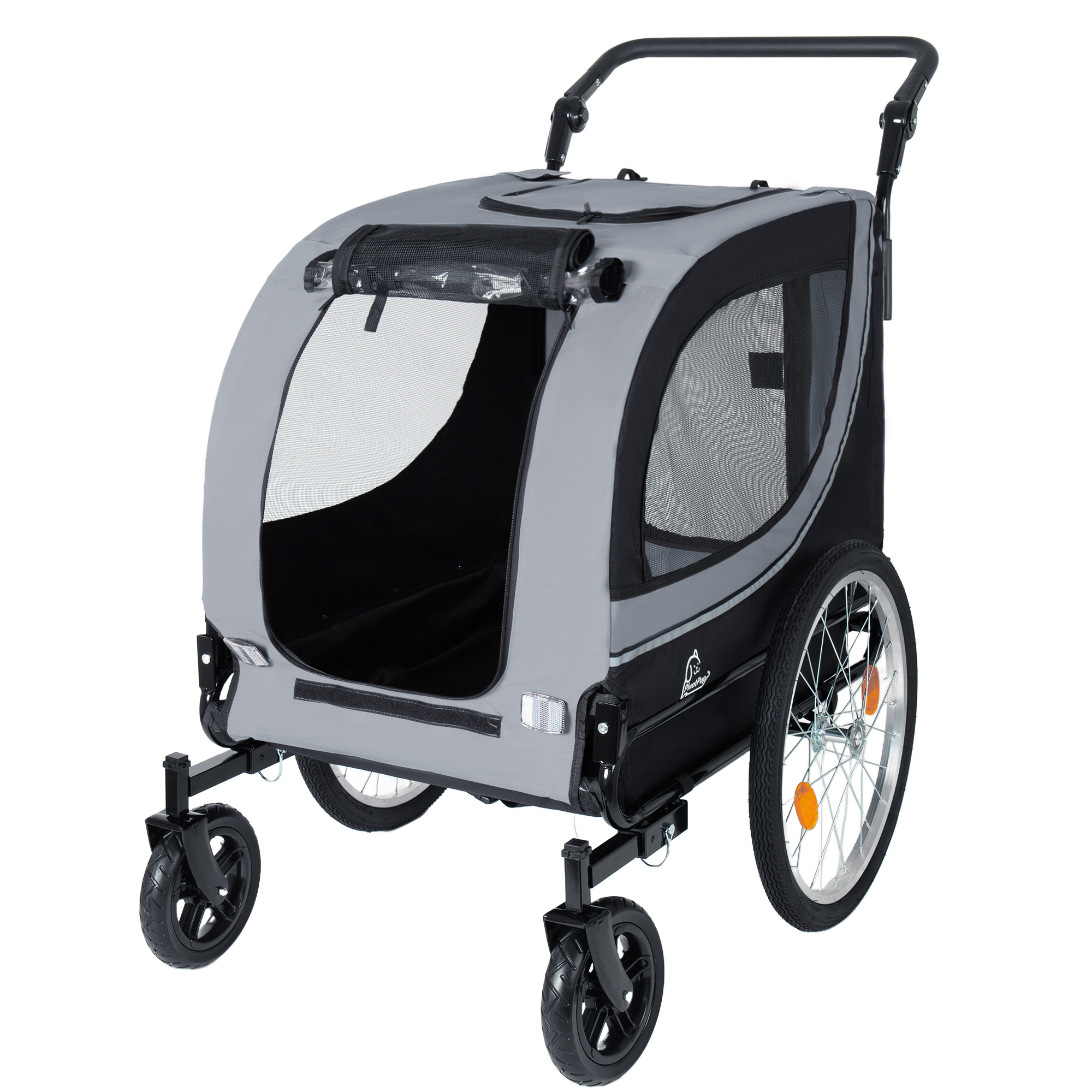 Remorque de vélo 2 en 1 et poussette pour animaux de compagnie pour chiens pesant – Image 4