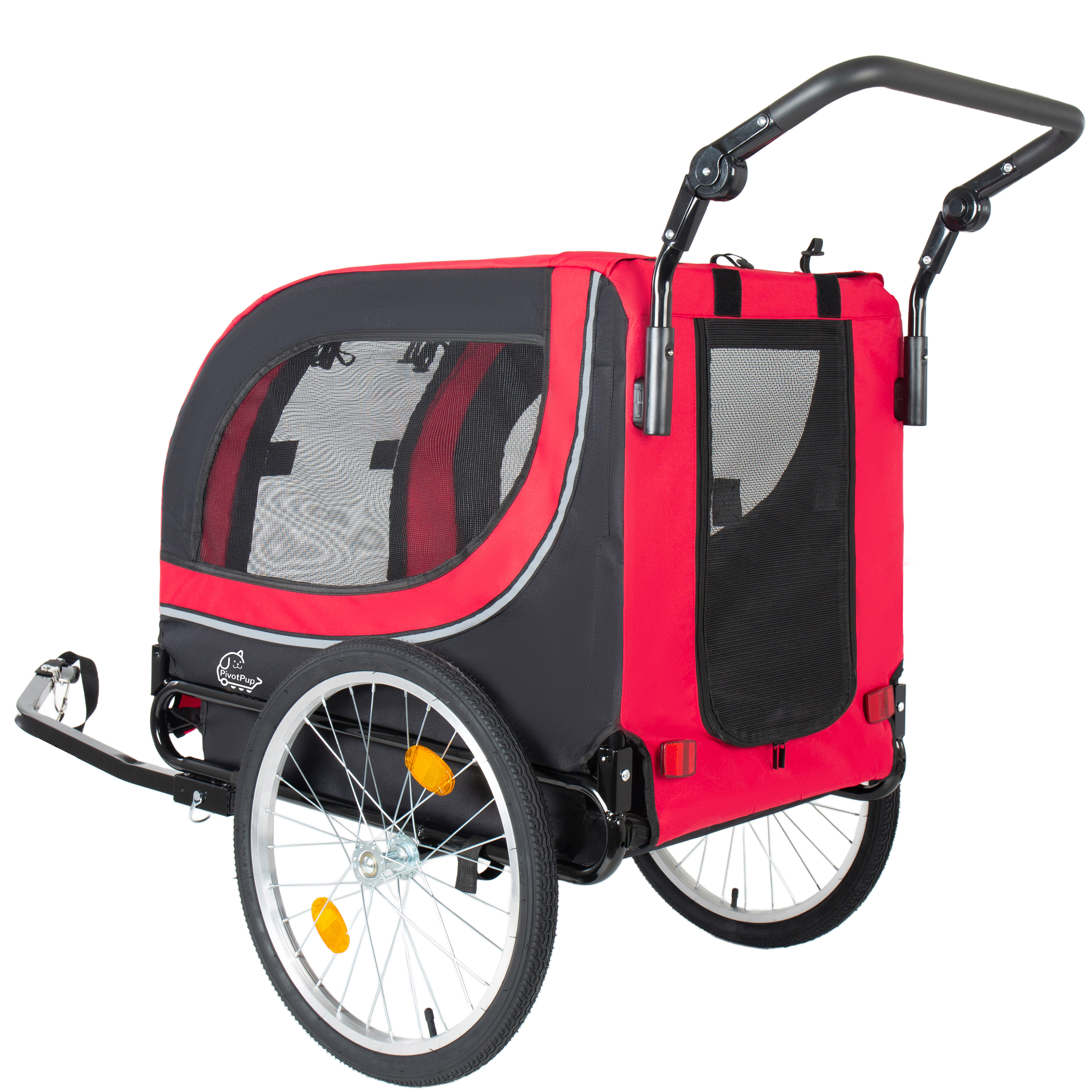 Remorque de vélo 2 en 1 et poussette pour animaux de compagnie pour chiens pesant – Image 2