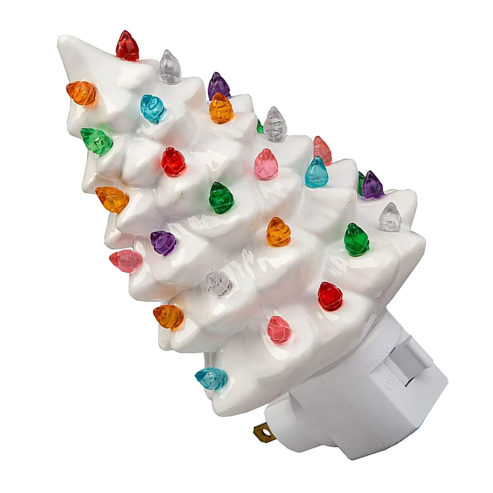 Xmas Tree Night Light Ceramic Decorative Plug