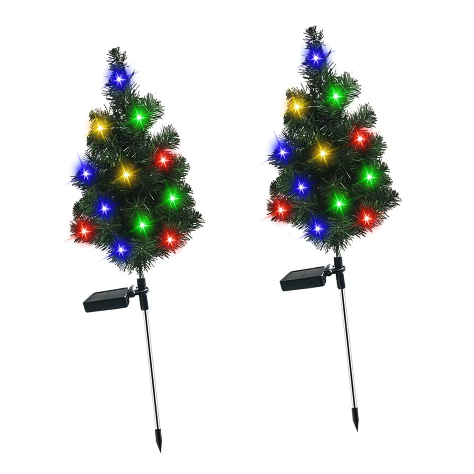 Solar Lawn Lamp Ground Stake Xmas Tree
