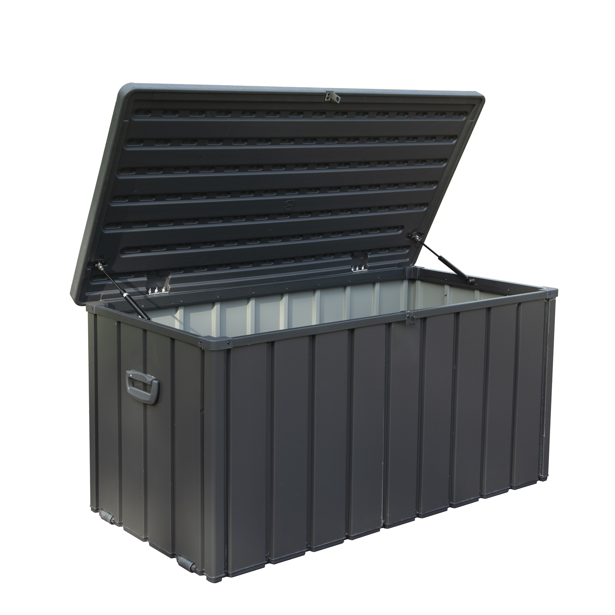 Gallon Outdoor Storage Deck Box Waterproof, Large Patio Storage Bin For Outside Cushions, Throw Pillows, Garden Tools, Lockable   Dark Gray