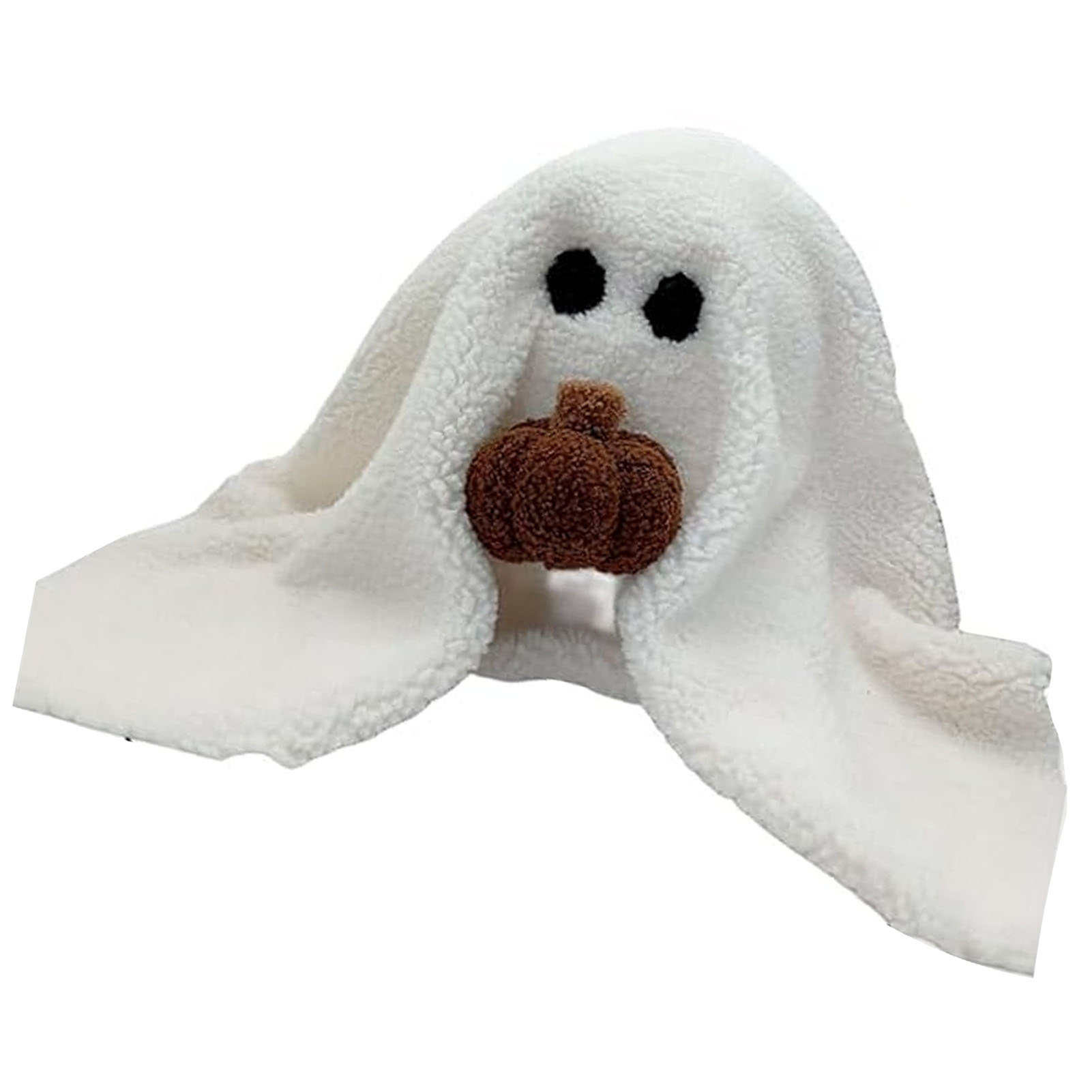 Ghost With Pumpkin Pillow Cute PP Cotton Stuffed Ghost Throw Pillow For Festive Party Haunted House Decor