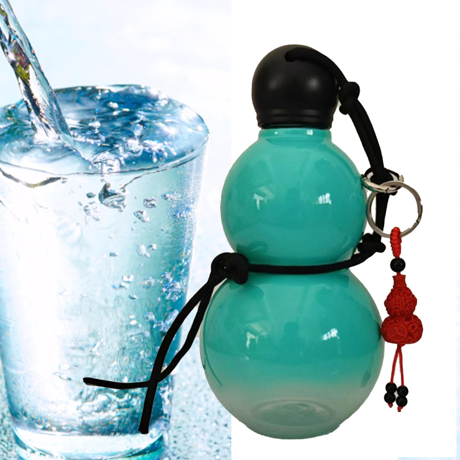 Gourd Style Water Bottle PC 800ml Insulated Chinese Retro P…