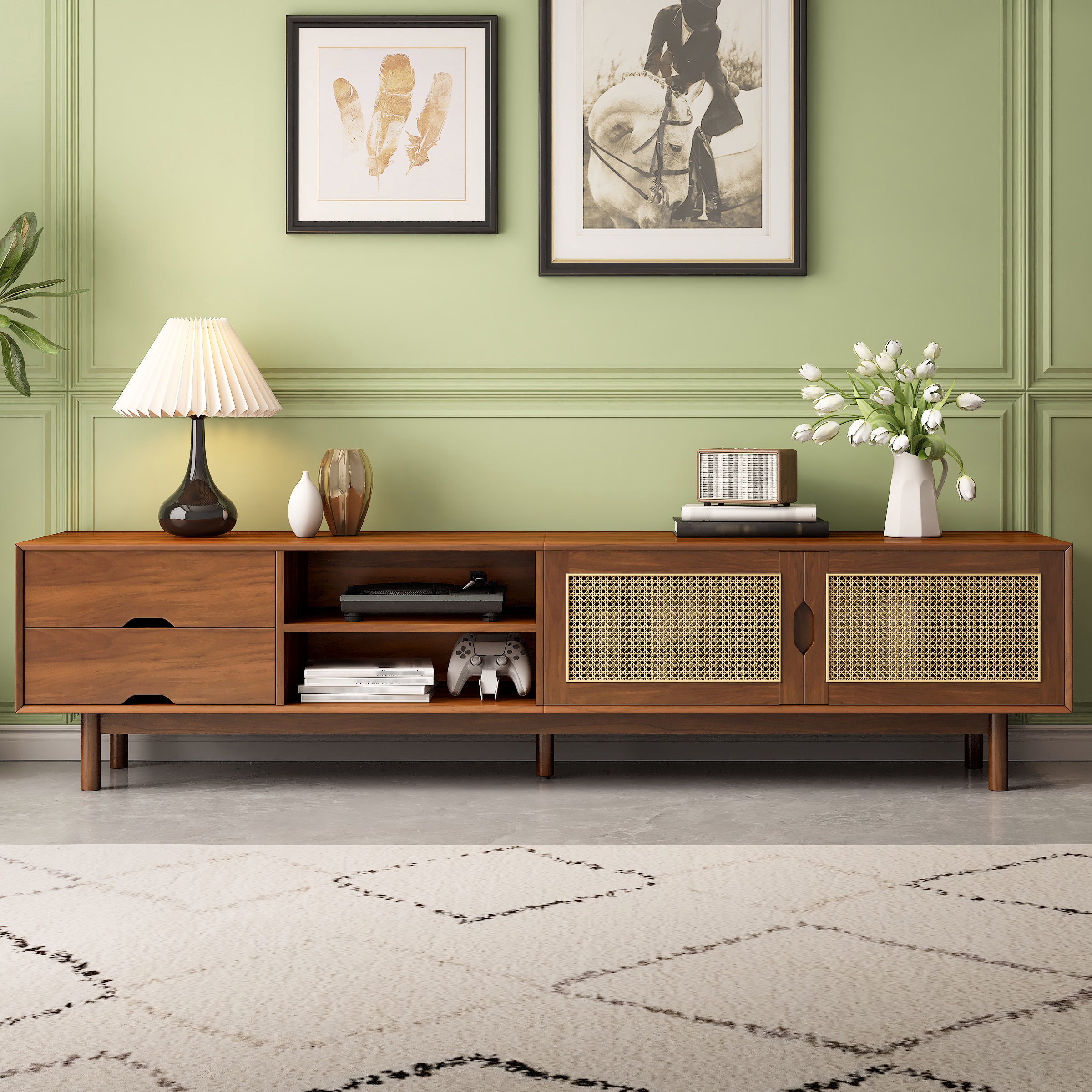 Rattan TV Stand