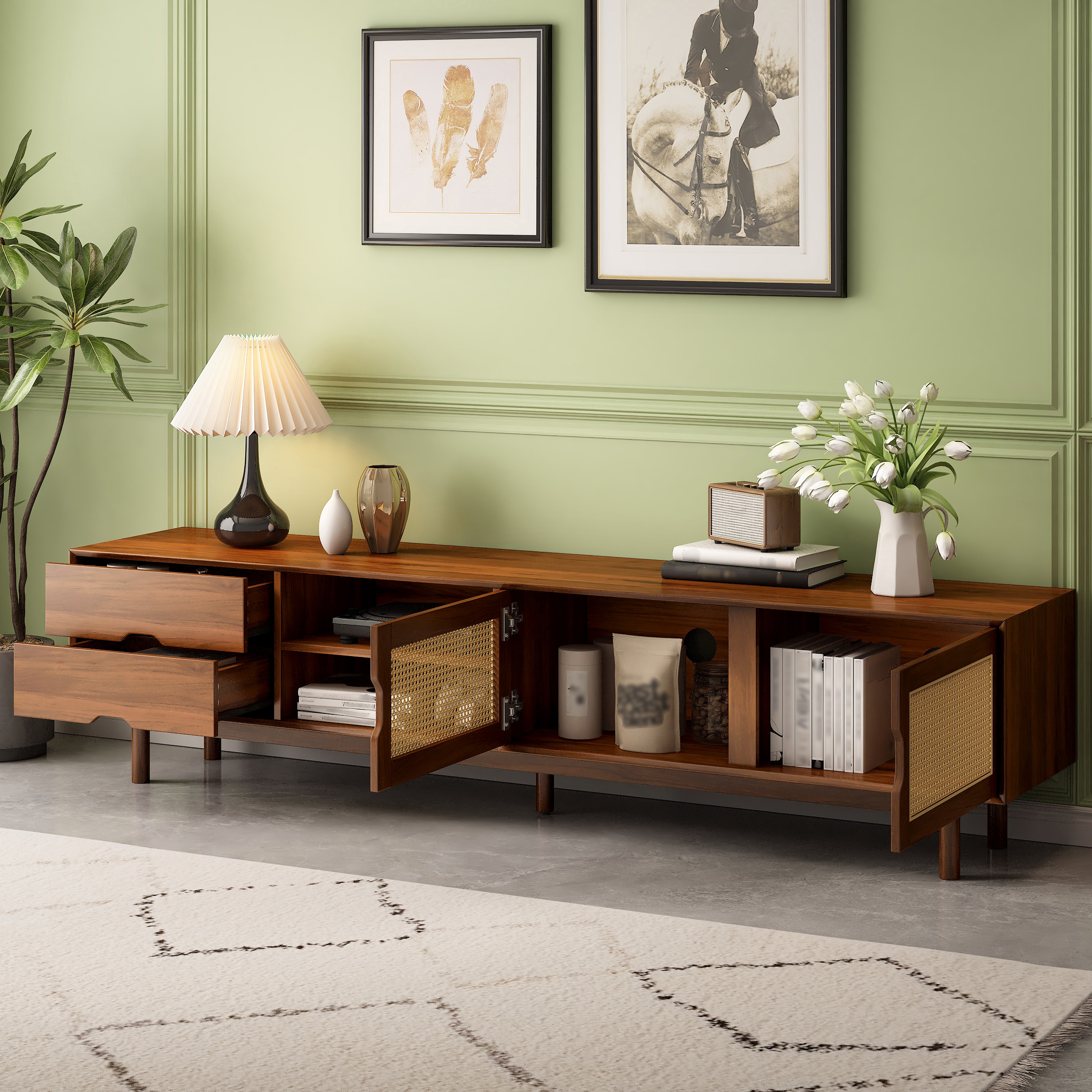 Rattan TV Stand, picture 2 of 4