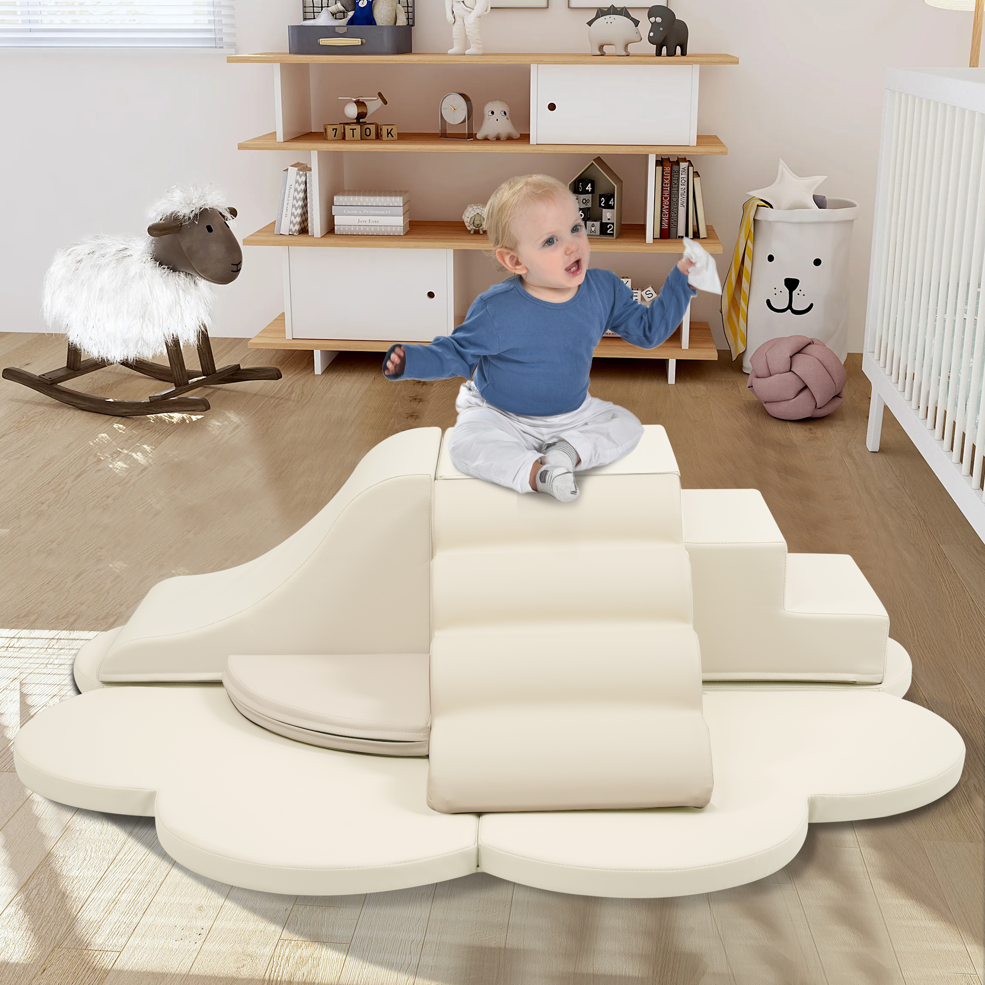 Soft Foam Block Play Structures Climbers For Child Development, 6-Piece Baby Foam Climbing Foam, Climbing Crawling Toys Soft Foam Blocks Activity Play Set