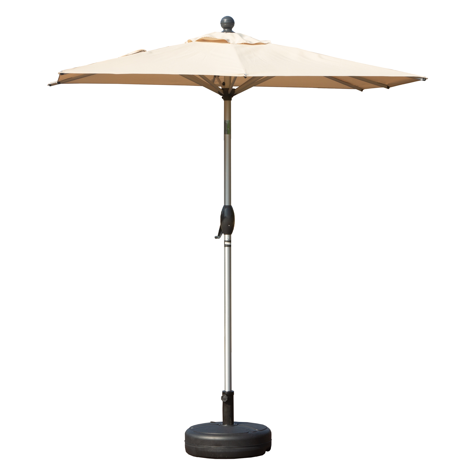 Rectangle Patio Umbrella With Crank Lift And Tilt Function, Beige Base Not Included