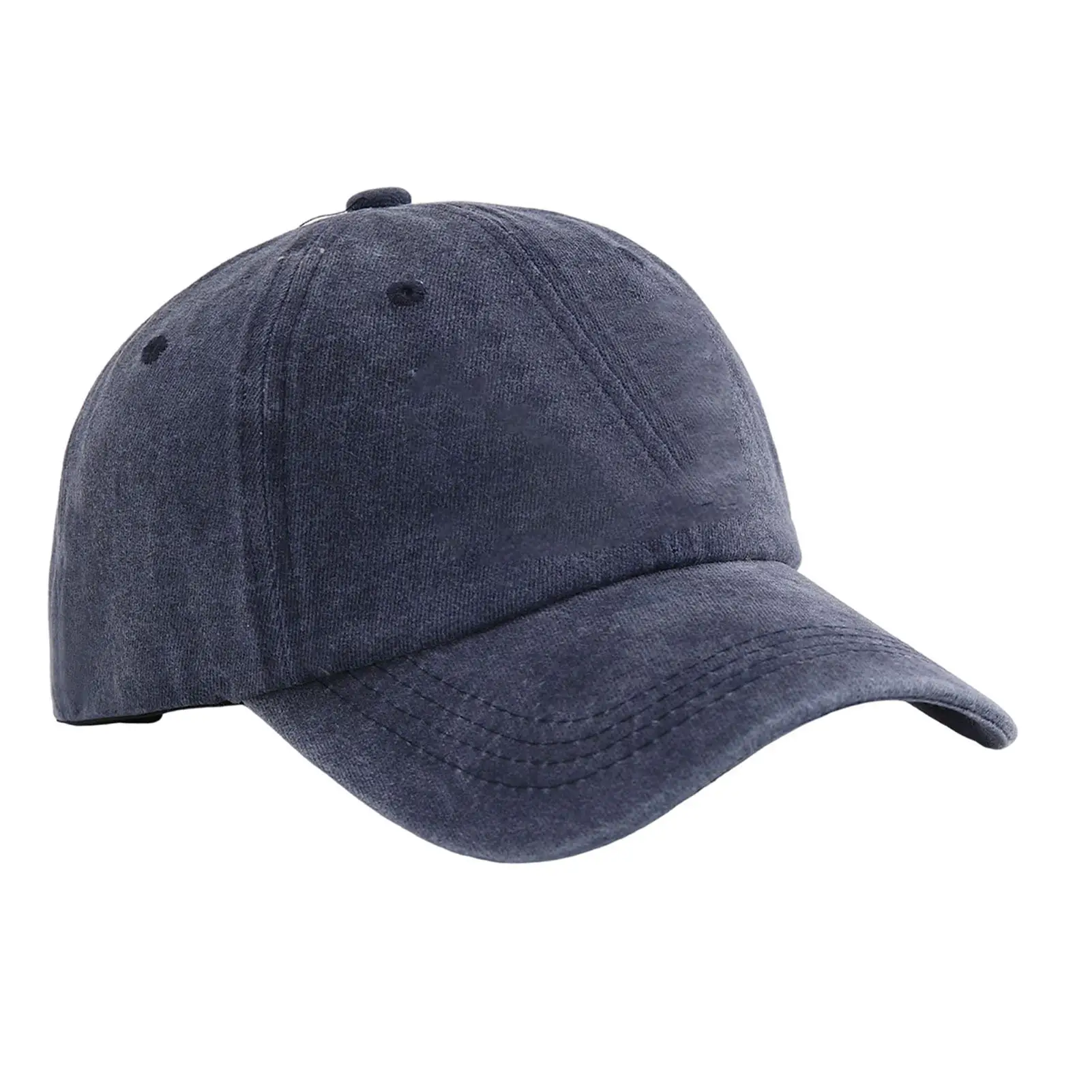 Baseball Cap Washable Cotton Printed Summer Men Hat Adjustable Head Circumference Navy Blue
