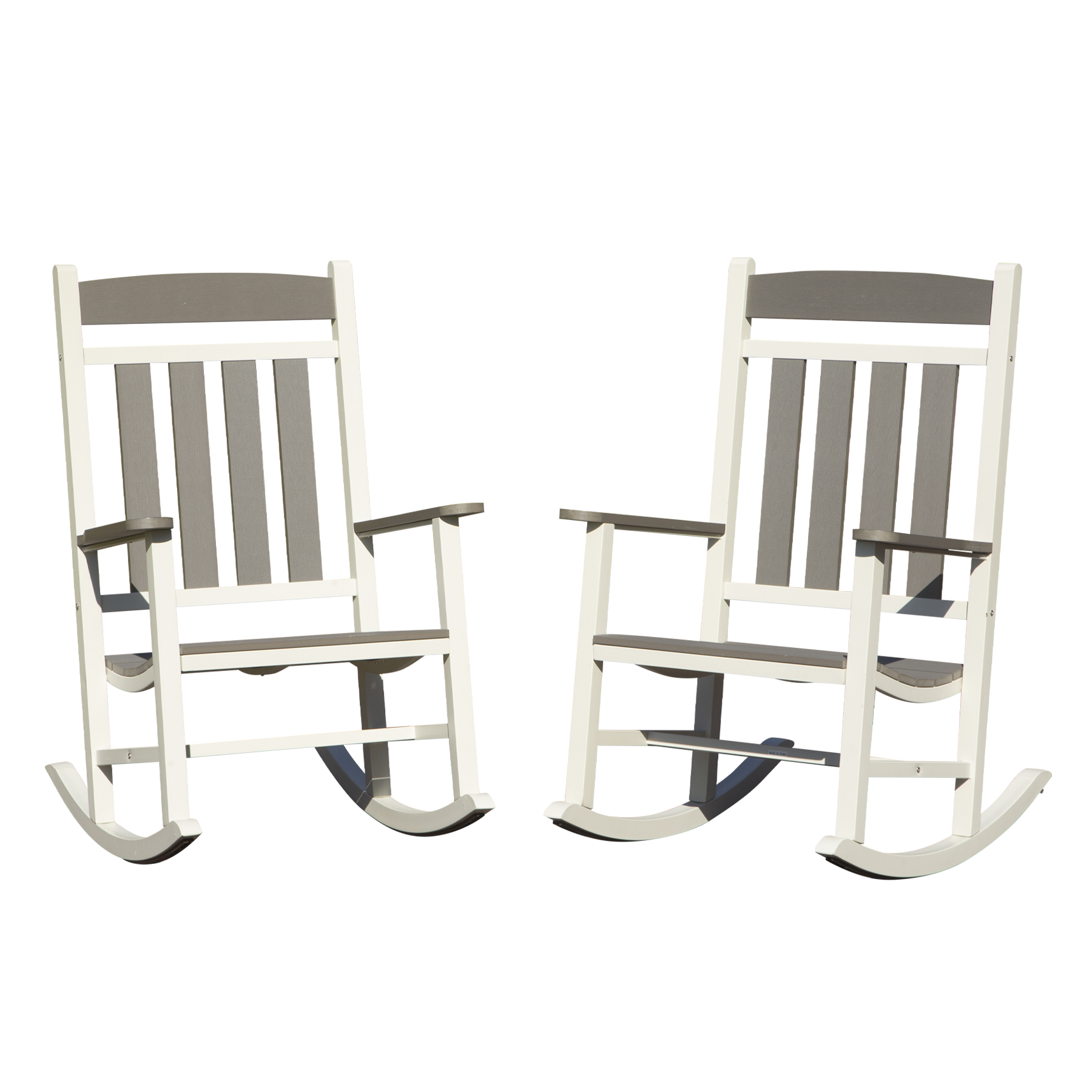 Outdoor Rocking Chairs Set Of 2, Durable HDPE Patio Oversized Rockers For Adults, Porch Rocking Chair With 380lbs Support, Weather-Resistant