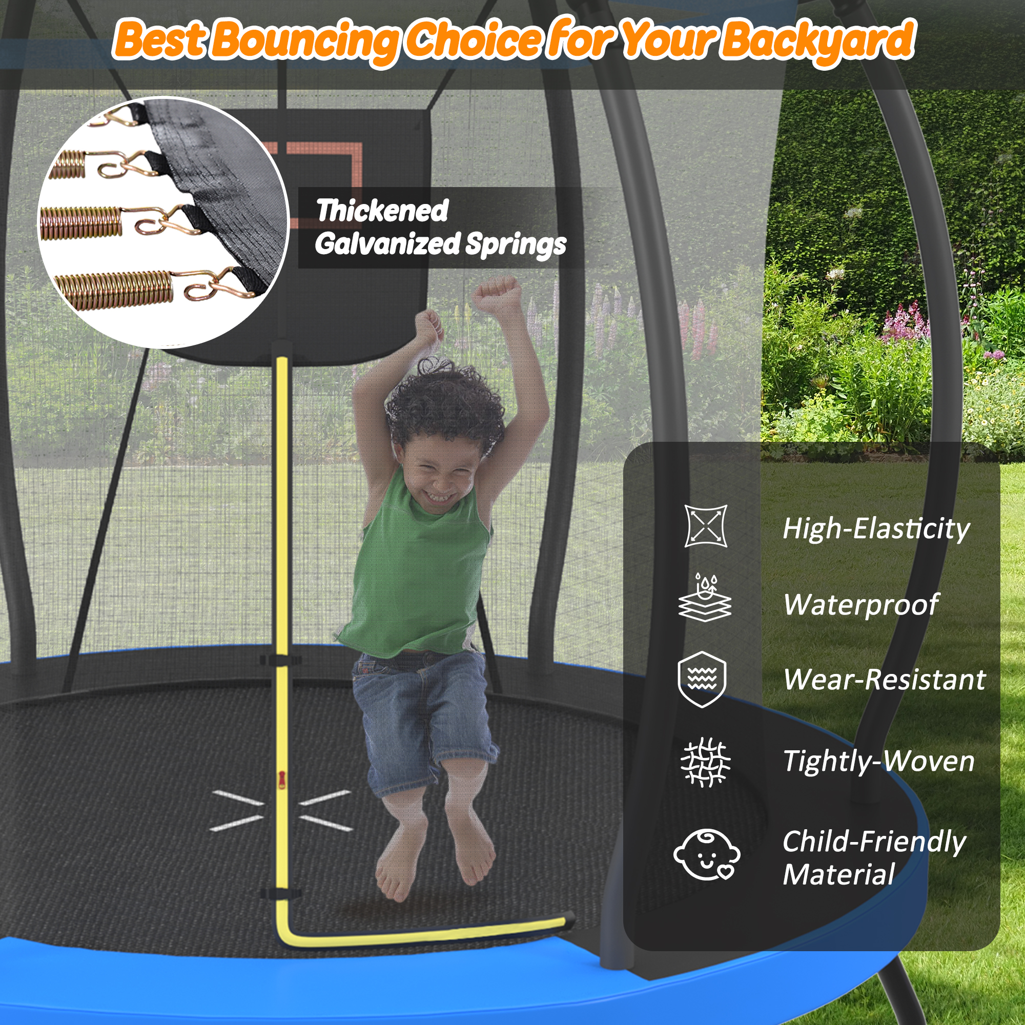 8FT Trampoline with Basketball Hoop — photo 5