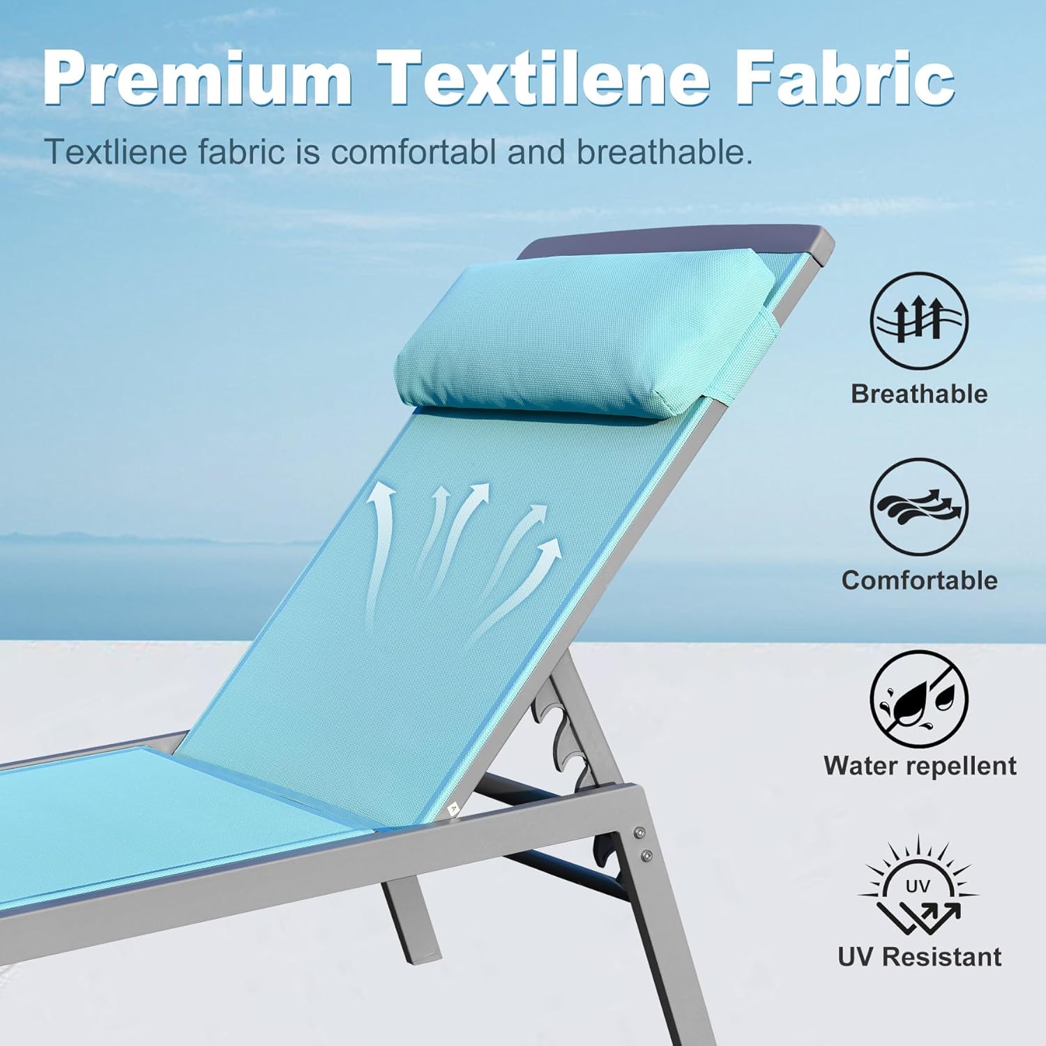 Aluminum Patio Chaise Lounge Set, picture 3 of 4