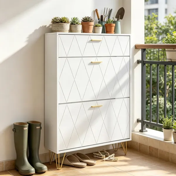 Shoe Storage Cabinet with Flip Drawers, picture 2 of 5