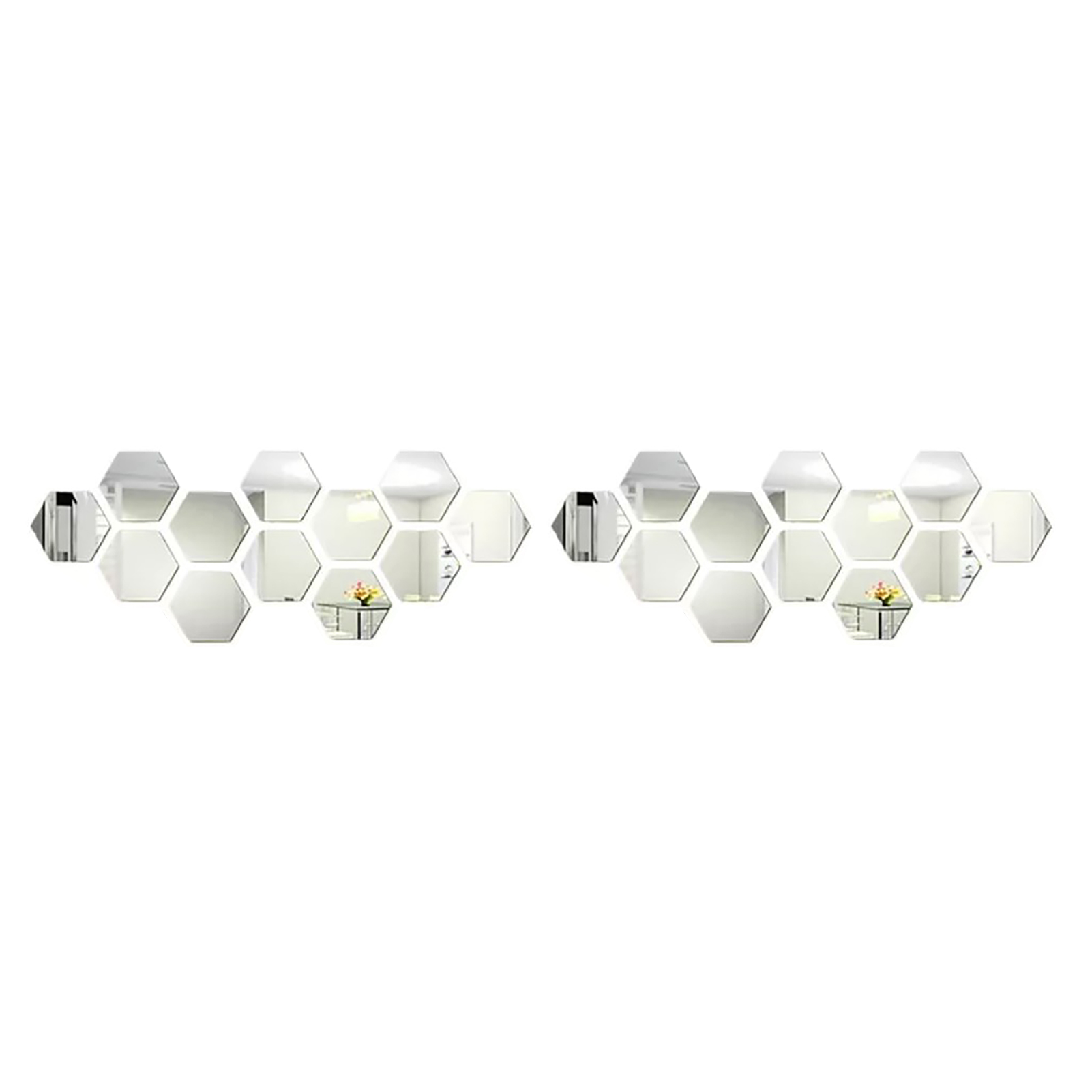 24PCS Hexagon Mirror Wall Stickers Acrylic Sticker Decoration For Home Living Room Bedroom Decor — foto 3