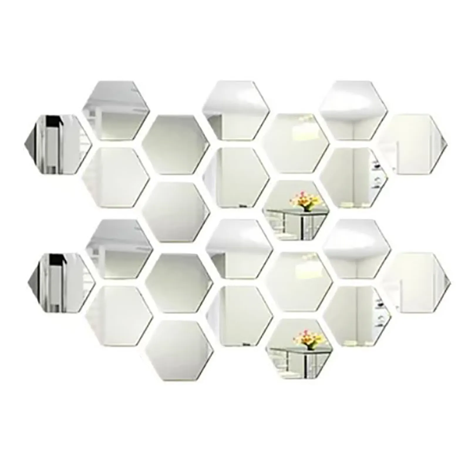 Hexagon Mirror Wall Stickers Acrylic Sticker