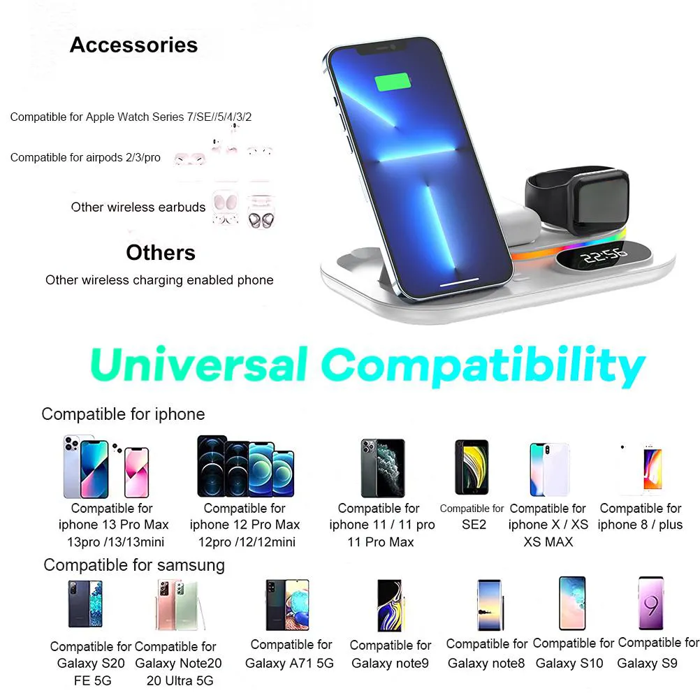 Wireless Charging Station 4 In1 Fast Charger