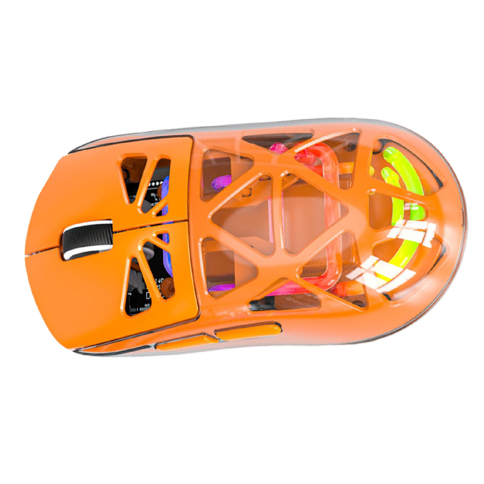 Wireless Gaming Mouse Lightweight 3 Modes Bluetooth 2.4G Type C Wired Mouse 4800DPI More Than 200Hrs Battery Life For Win11 Orange