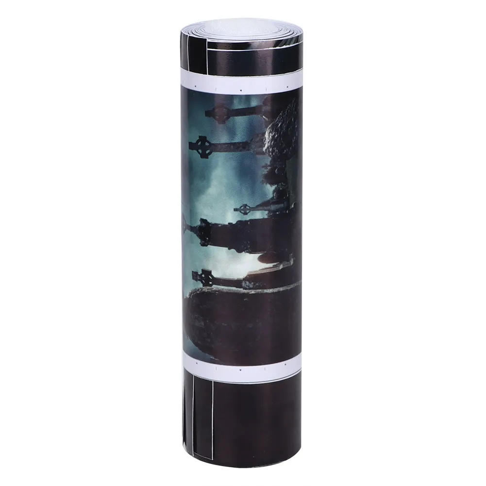 Halloween 3D Waterproof Stair Wall Crow Tombstone