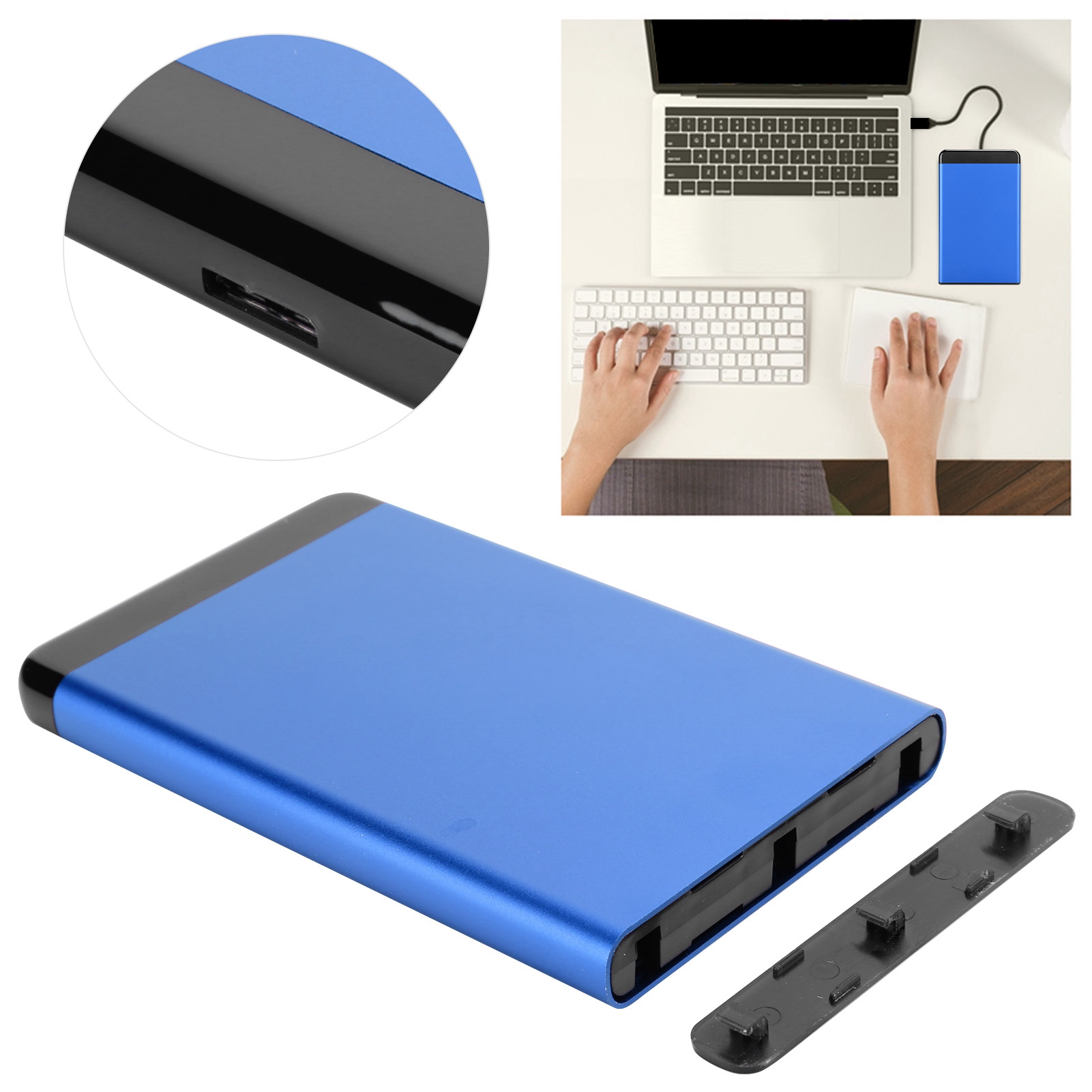 Mobile Hard Disk Enclosure USB3.0 Portable Aluminum Alloy For 2.5in SSD Support 8TB (Not Inclube Hard Disk) detail