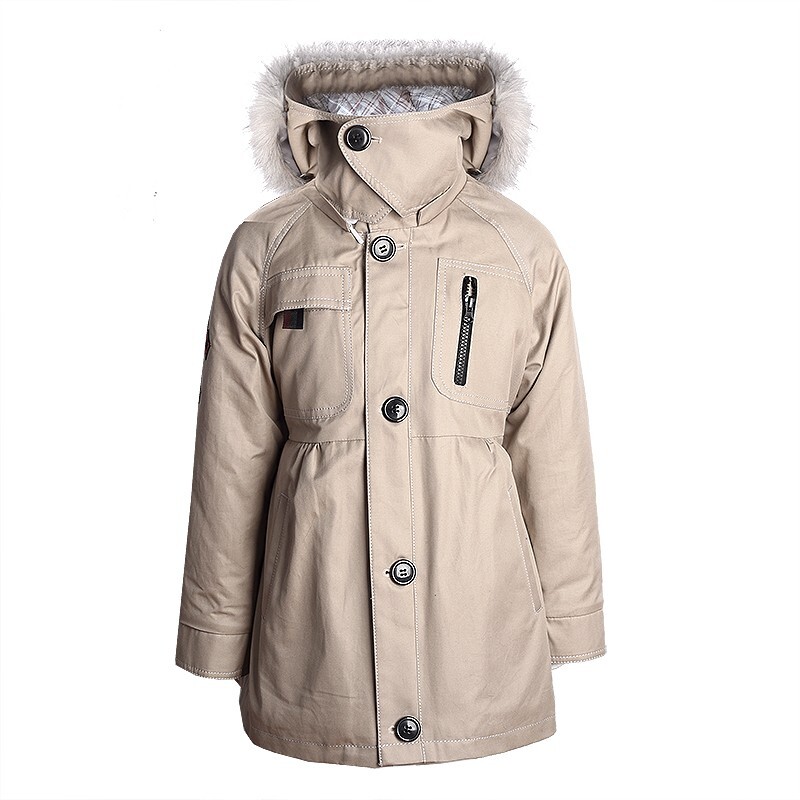 Girls Fur Hooded Padded Parka Coat Warm Winter Jacket 2-7Y