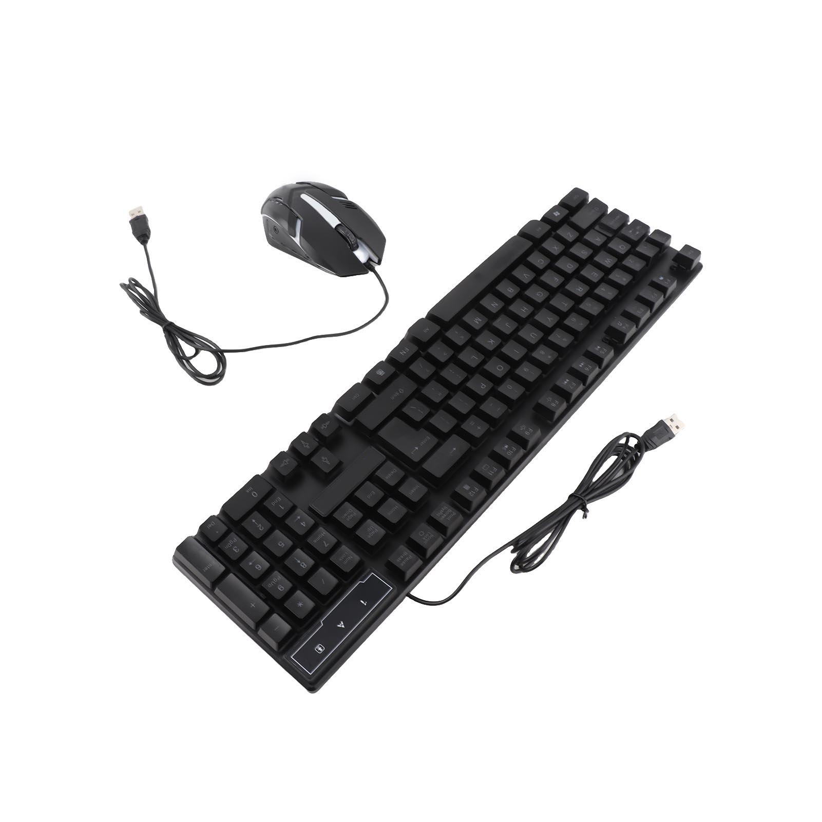 T-WOLF TF800 Four-piece Gaming Combo 104 Keys Keyboard 4-color Breathing Light Mouse 3.5mm Gaming Headset Anti-slip Mouse Pad 5