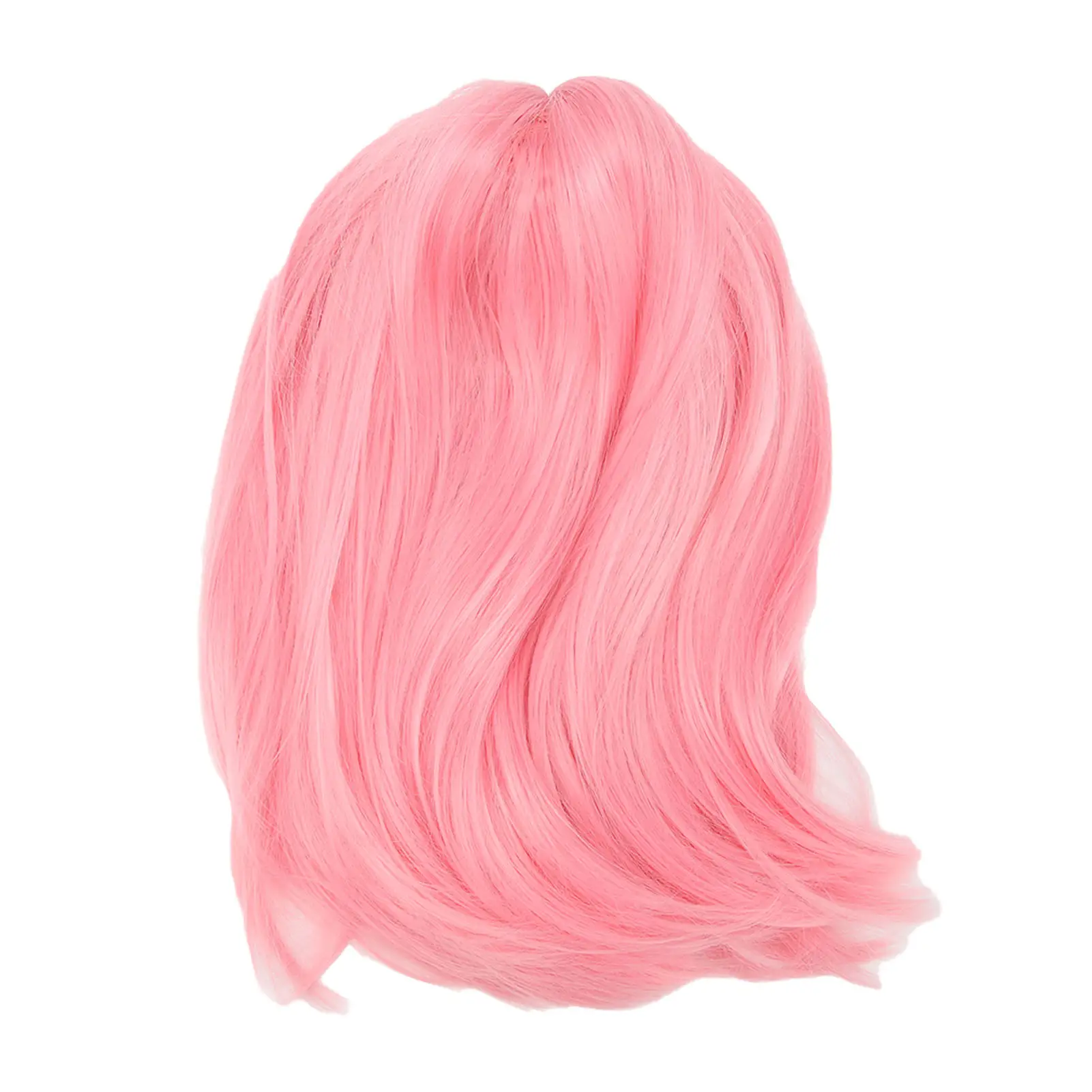 Short Pink Bob Wig Headgear Fluffy Straight