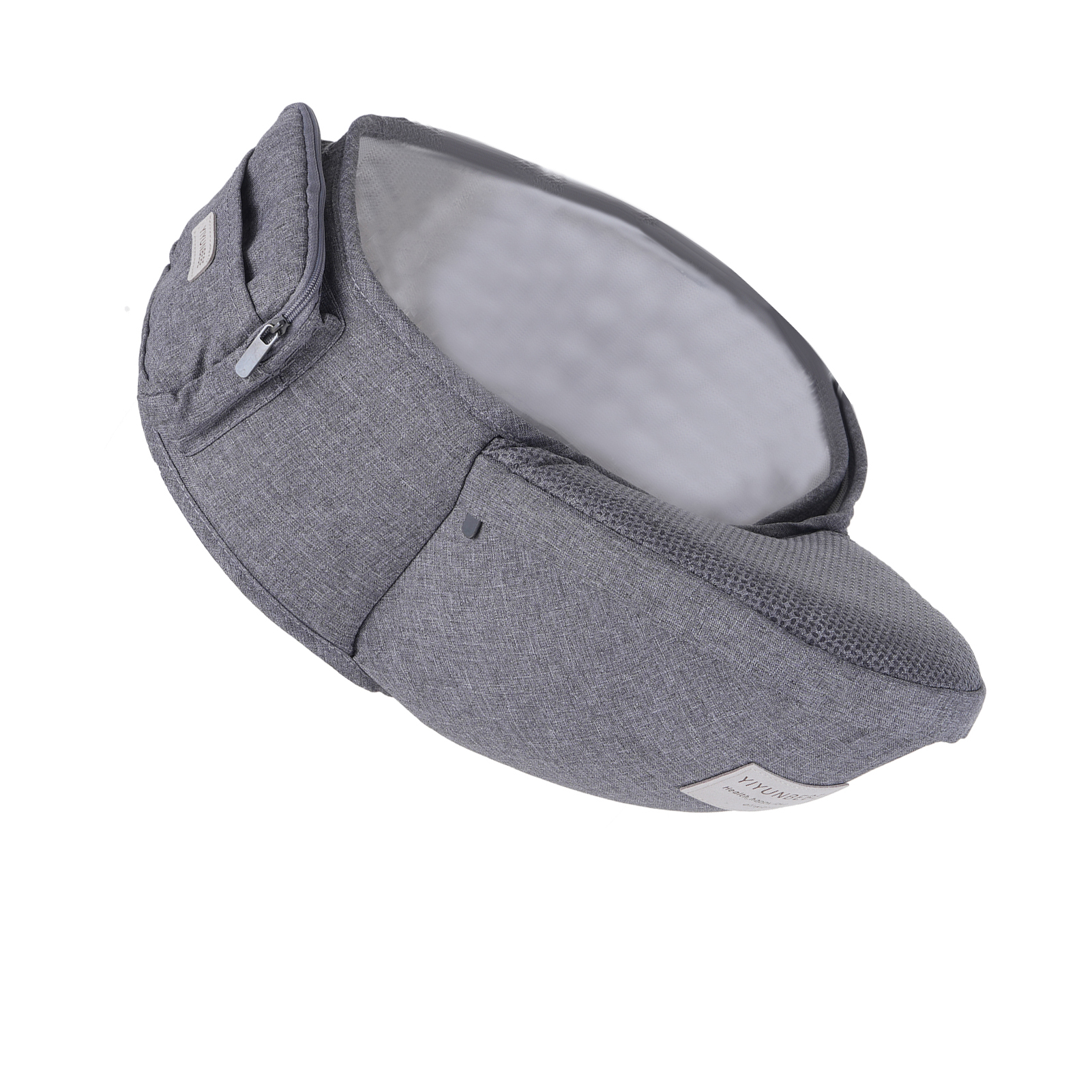 Ergonomic Hip Seat Baby Carrier, Ergonomic Baby Hip Seat, Adjustable Waist Belt, Zipper Pocket For Essentials, For 0-36 Months Newborn &amp; Toddler, 7-41lbs Gray