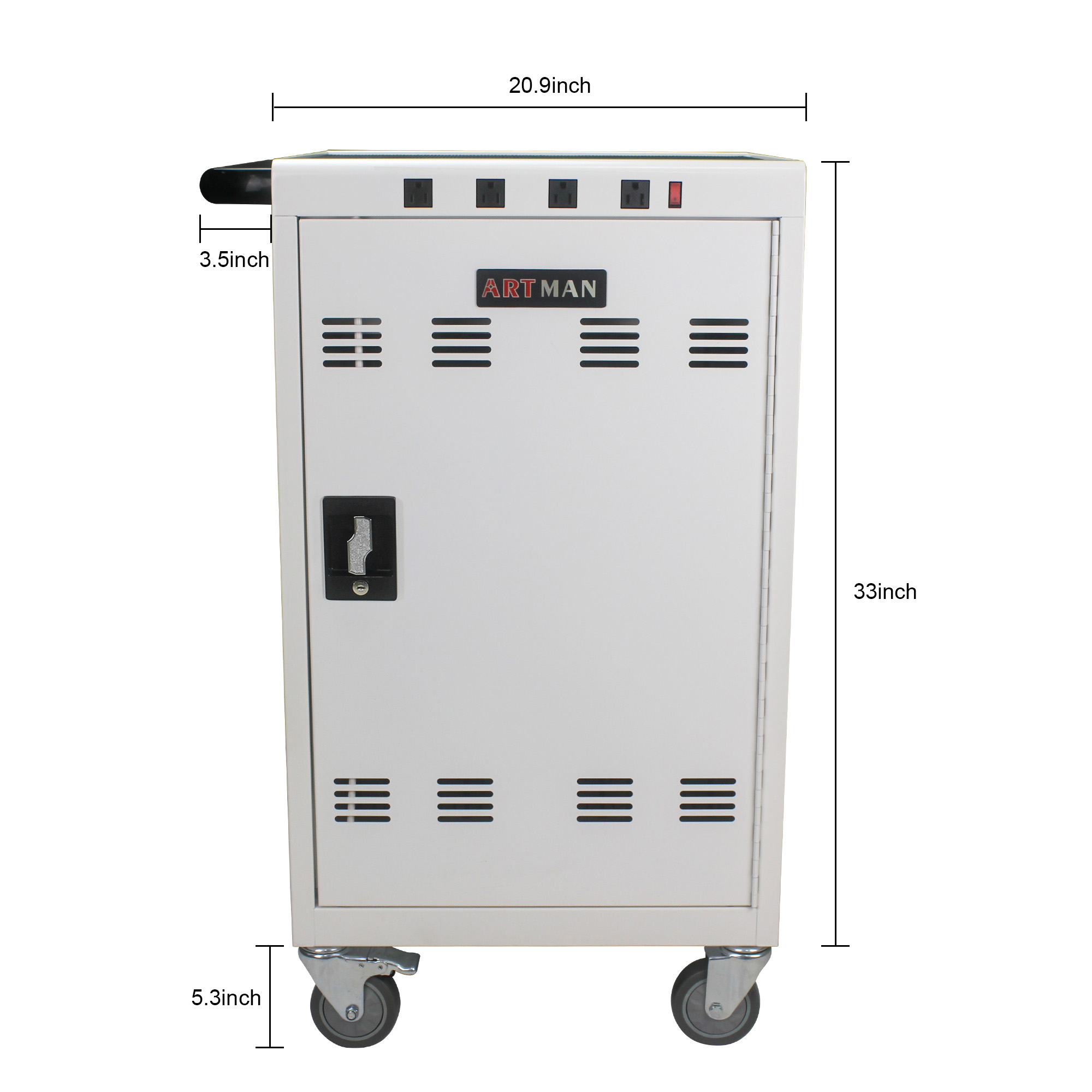 Mobile Charging Cart And Cabinet For Tablets Laptops 31 4-Device detail