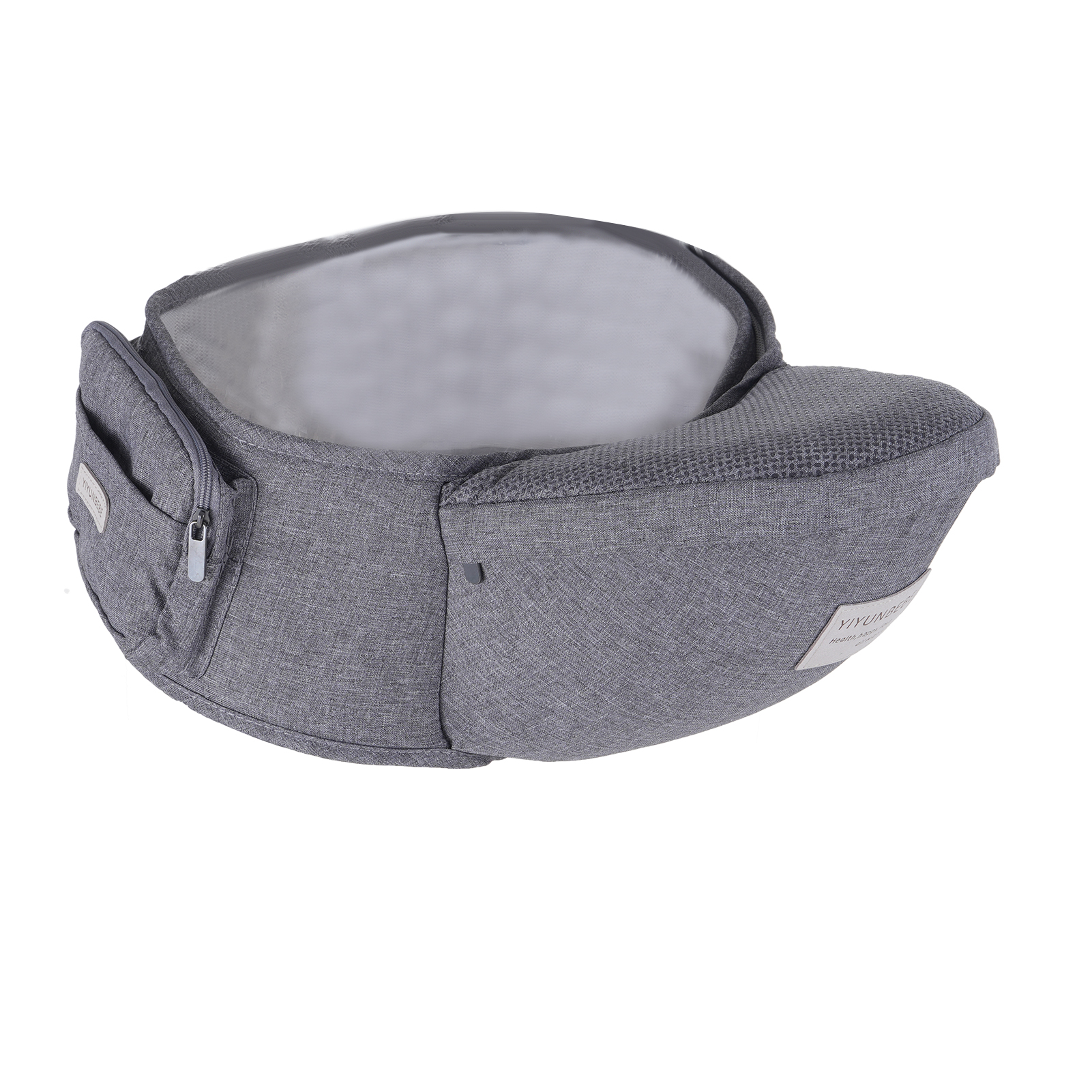 Ergonomic Hip Seat Baby Carrier, Ergonomic Baby Hip Seat, Adjustable Waist Belt, Zipper Pocket For Essentials, For 0-36 Months Newborn &amp; Toddler, 7-41lbs Gray