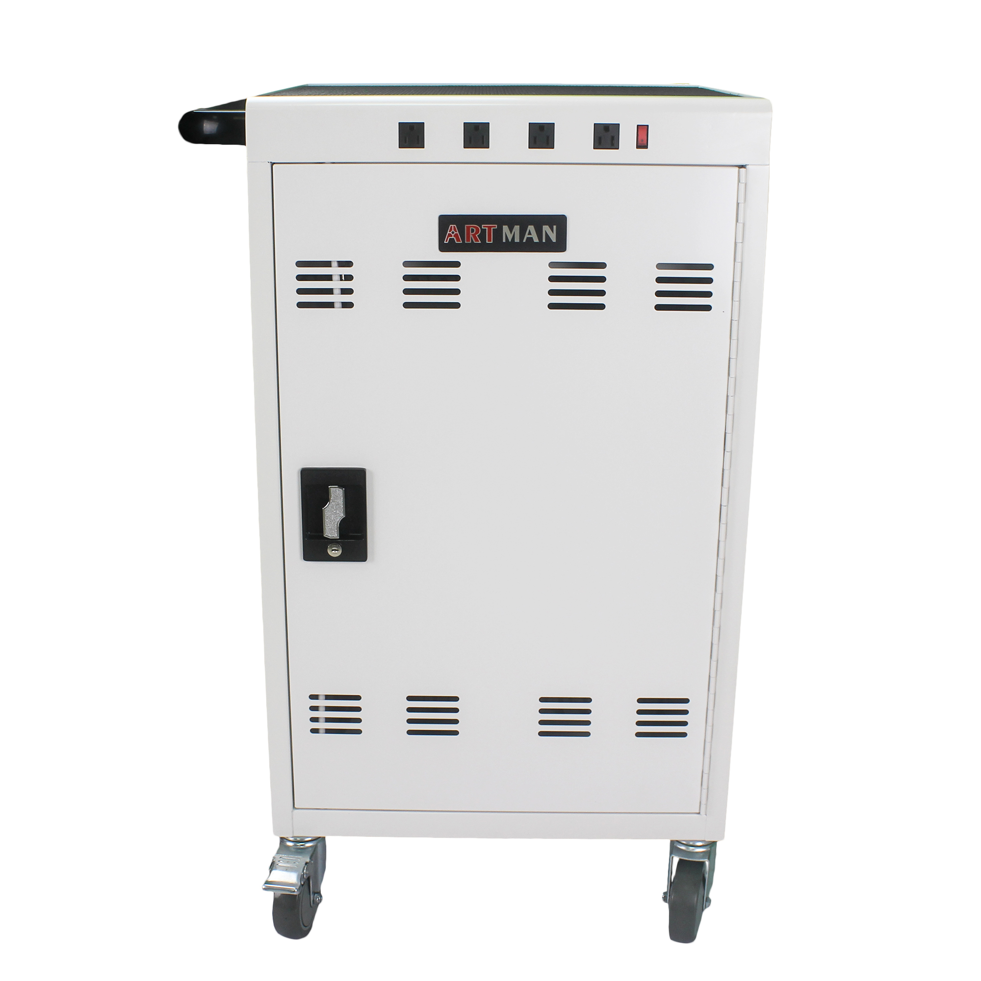 Mobile Charging Cart And Cabinet For Tablets Laptops 31 4-Device