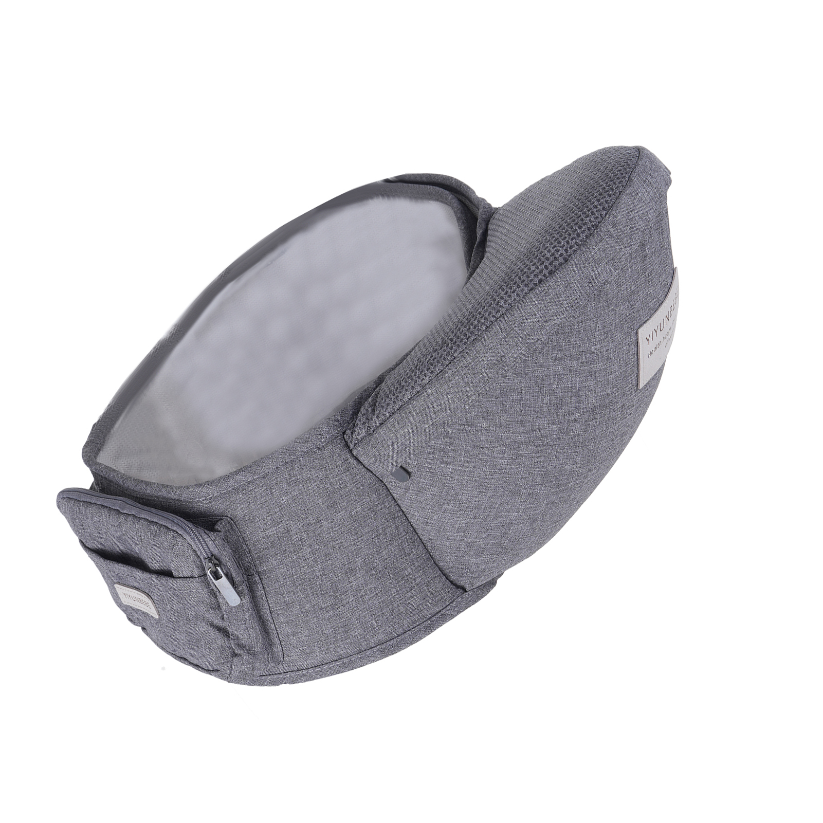 Ergonomic Hip Seat Baby Carrier, Ergonomic Baby Hip Seat, Adjustable Waist Belt, Zipper Pocket For Essentials, For 0-36 Months Newborn &amp; Toddler, 7-41lbs Gray