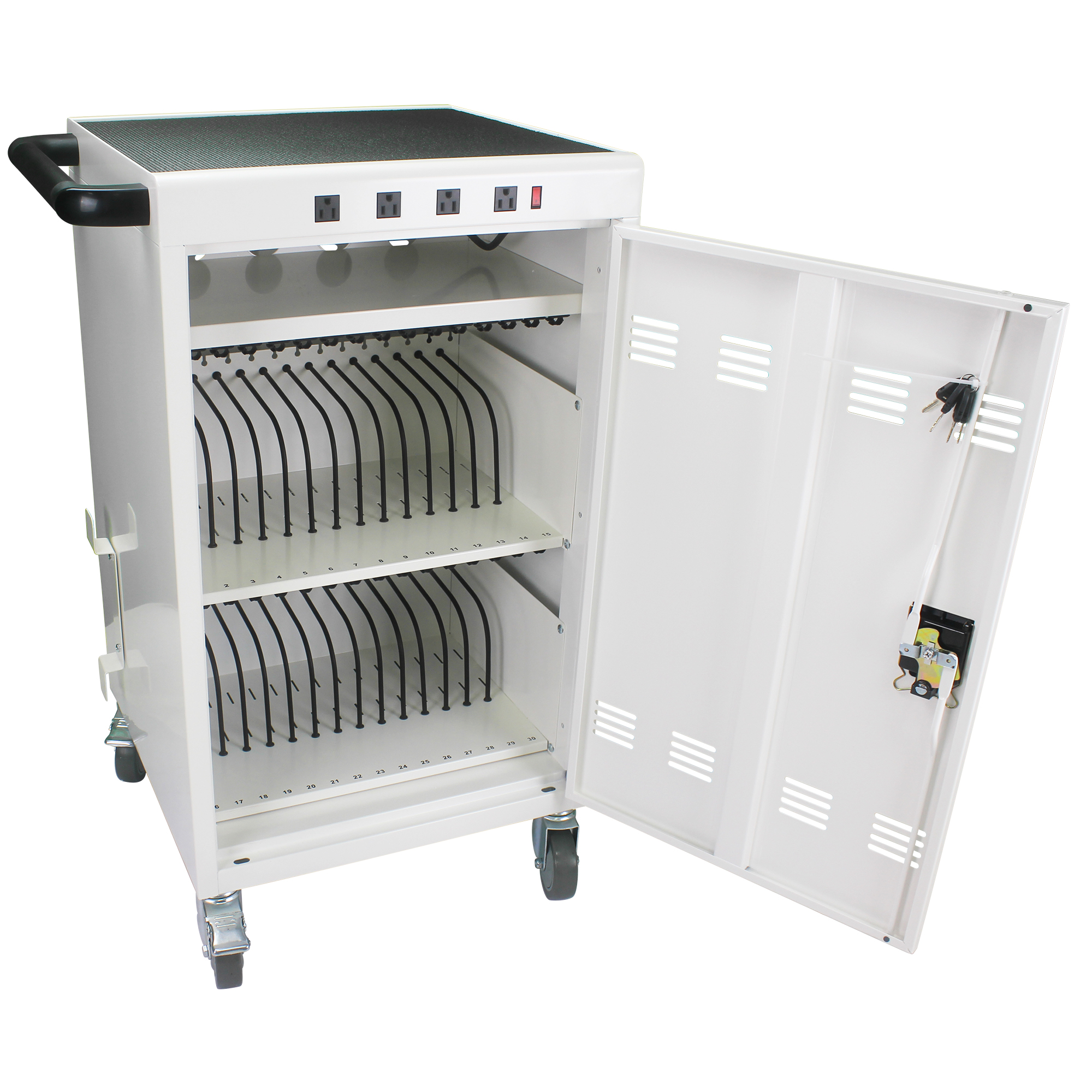 Mobile Charging Cart And Cabinet For Tablets Laptops 31 4-Device detail