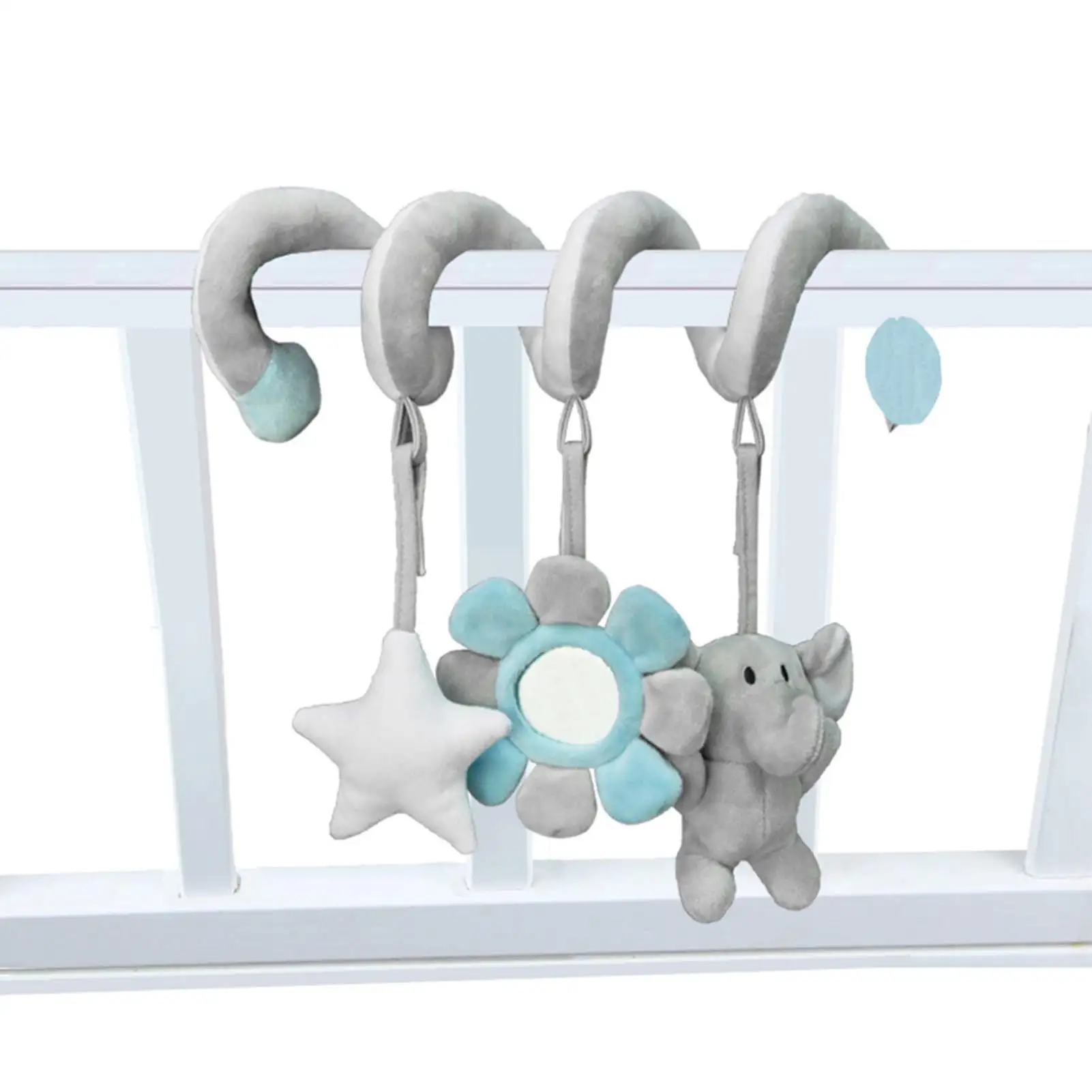 Baby Pram Crib Activity Spiral Plush Toys