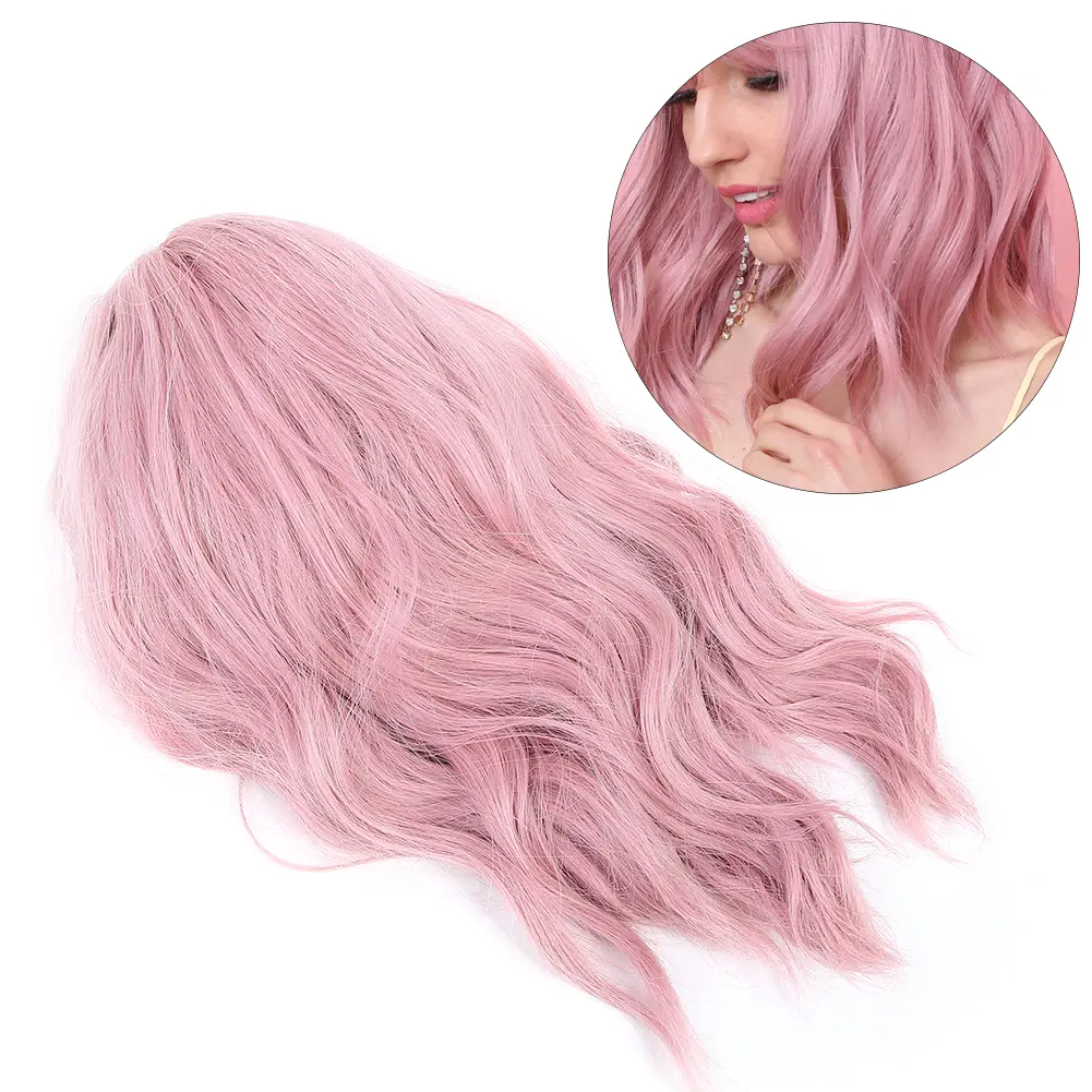 LC210-1 Curly Wavy Wig  Pastel Short Bob Synthetic Wigs Cosplay Costume Wigs For Women
