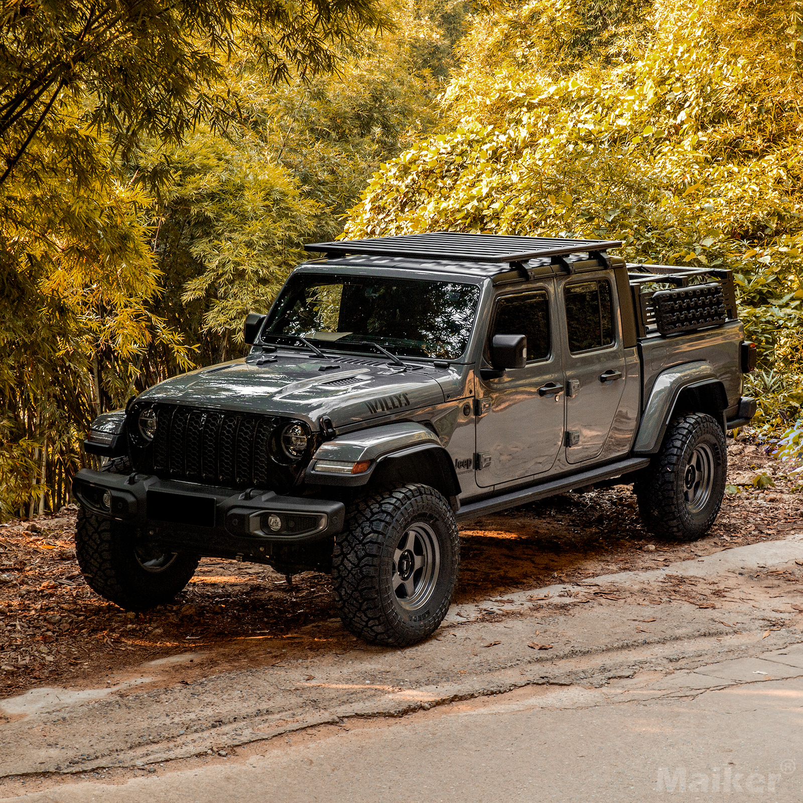 Complete set of 4 matte black UV-stabilized fender flares for Jeep Wrangler JL JLU Unlimited