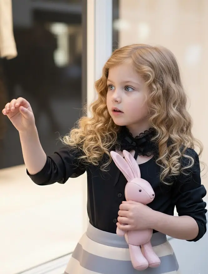 Girls Black Cotton Long Sleeve Spring Summer