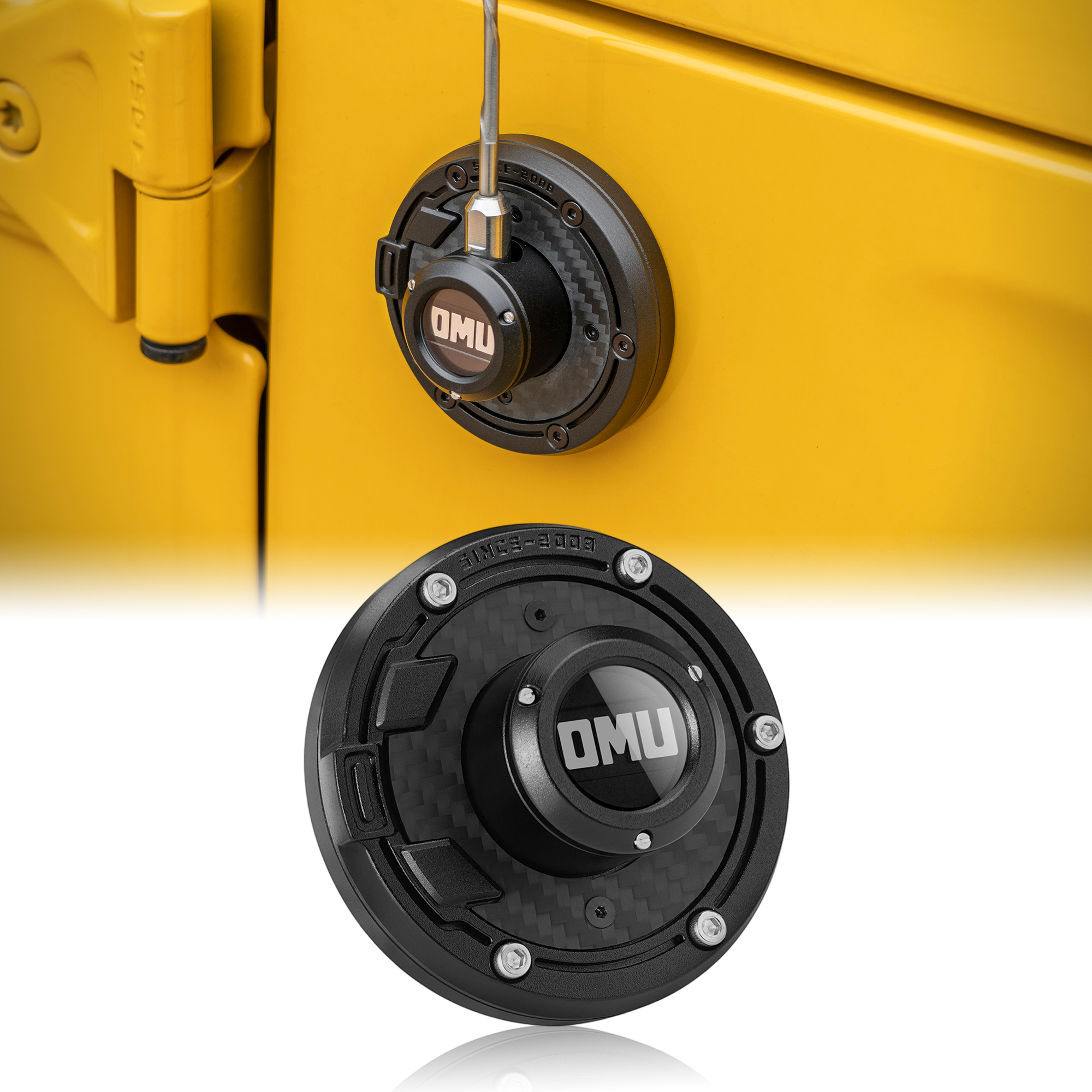 OMU Genesis Series Aluminum Antenna Base Cover For Wrangler 2007-2018 Wrangler JK JKU, 2018-2026 JL JLU 2 4 Door, Gladiator JT 2020 Not Fit Bullet Antenna