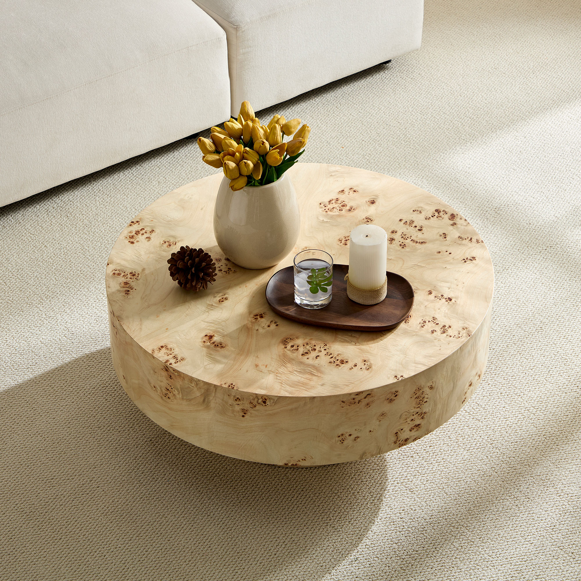 Round Wood Coffee Table