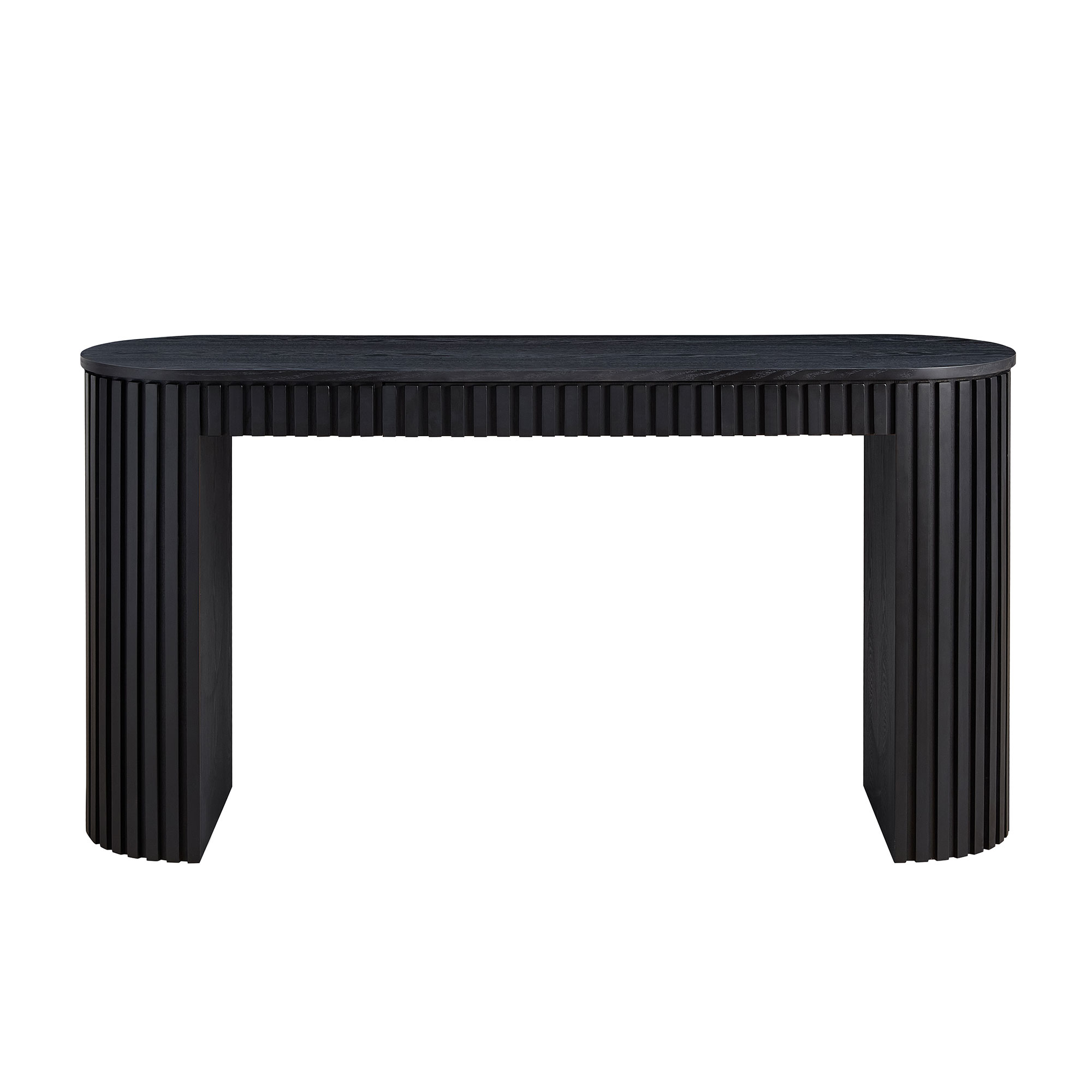59.05   Modern Console Table With Drawer For Entryway With Unique Vertical Stripe Design For Living Room Hallway Foyer Entrance Study,BLACK Same Sku W876P439956