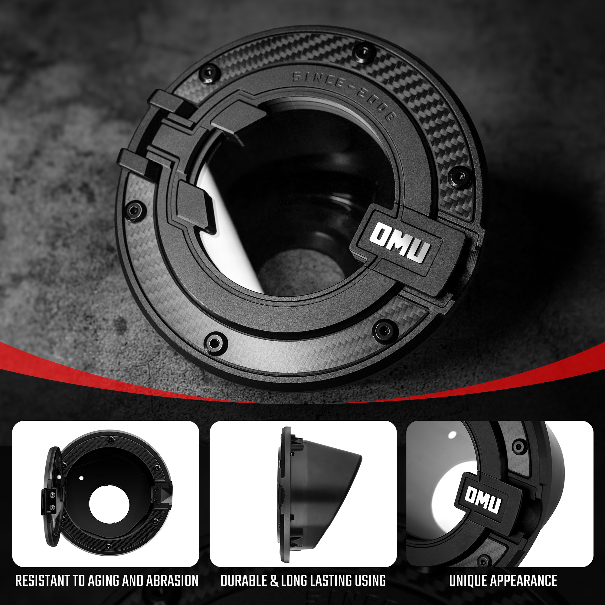 OMU Genesis Series Aluminum Transparent Space Capsule Gas Tank Cover For  Wrangler JK 2007-2017