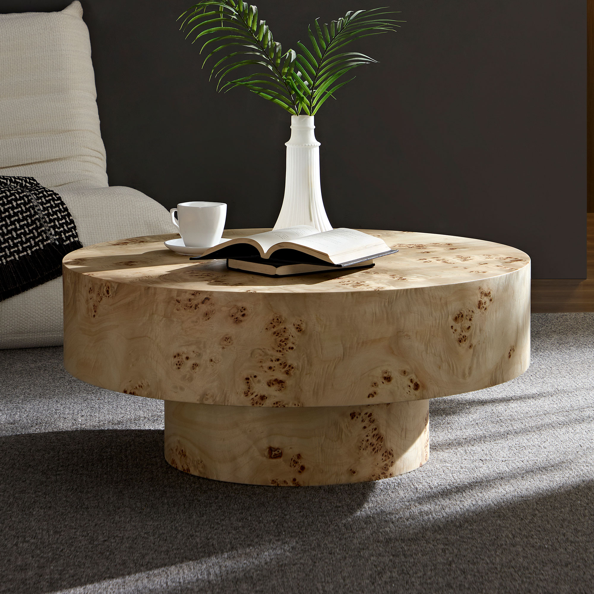 Round Wood Coffee Table, picture 3 of 4