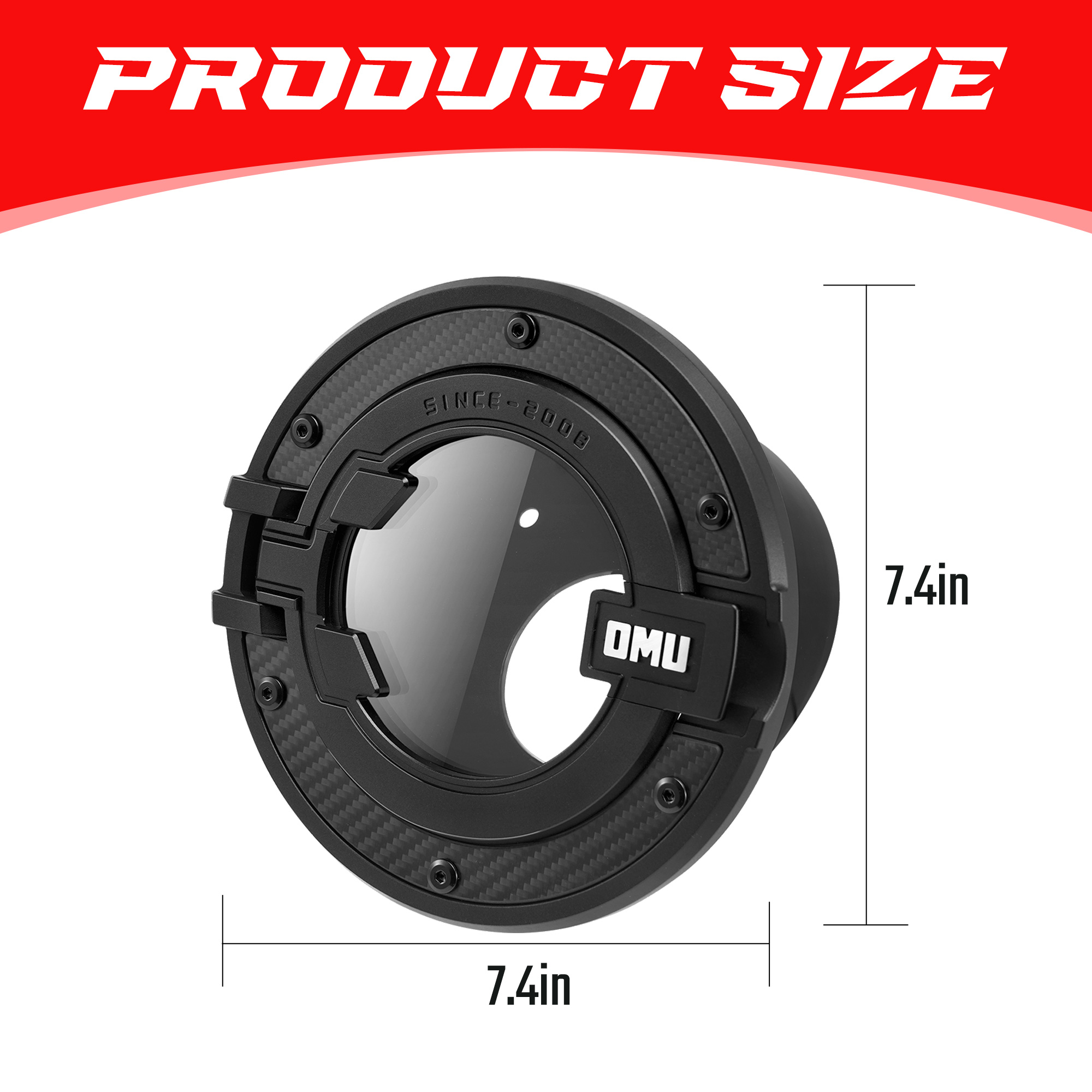 OMU Genesis Series Aluminum Transparent Space Capsule Gas Tank Cover For  Wrangler JK 2007-2017