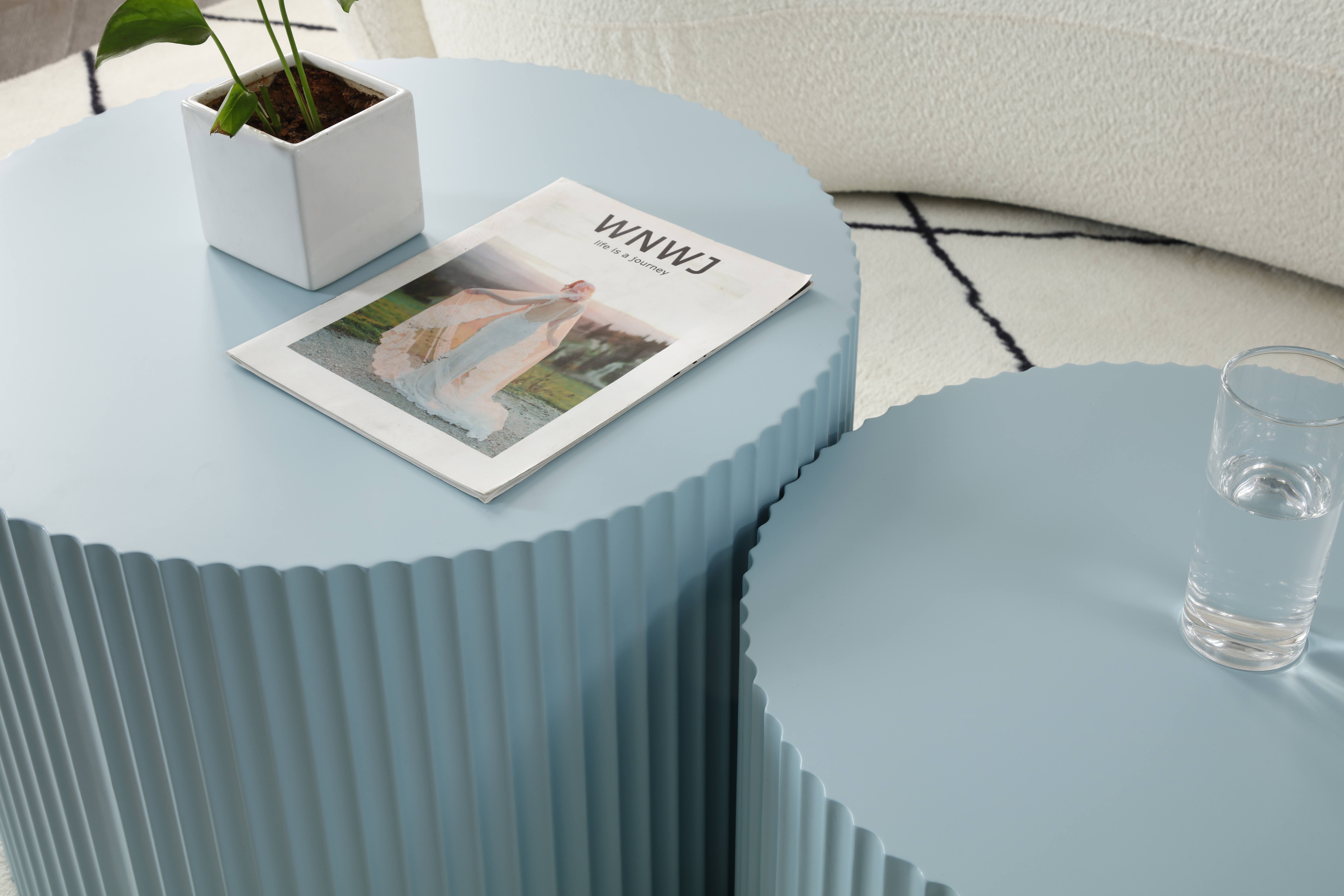 Round Nesting Coffee Table Set, picture 4 of 4