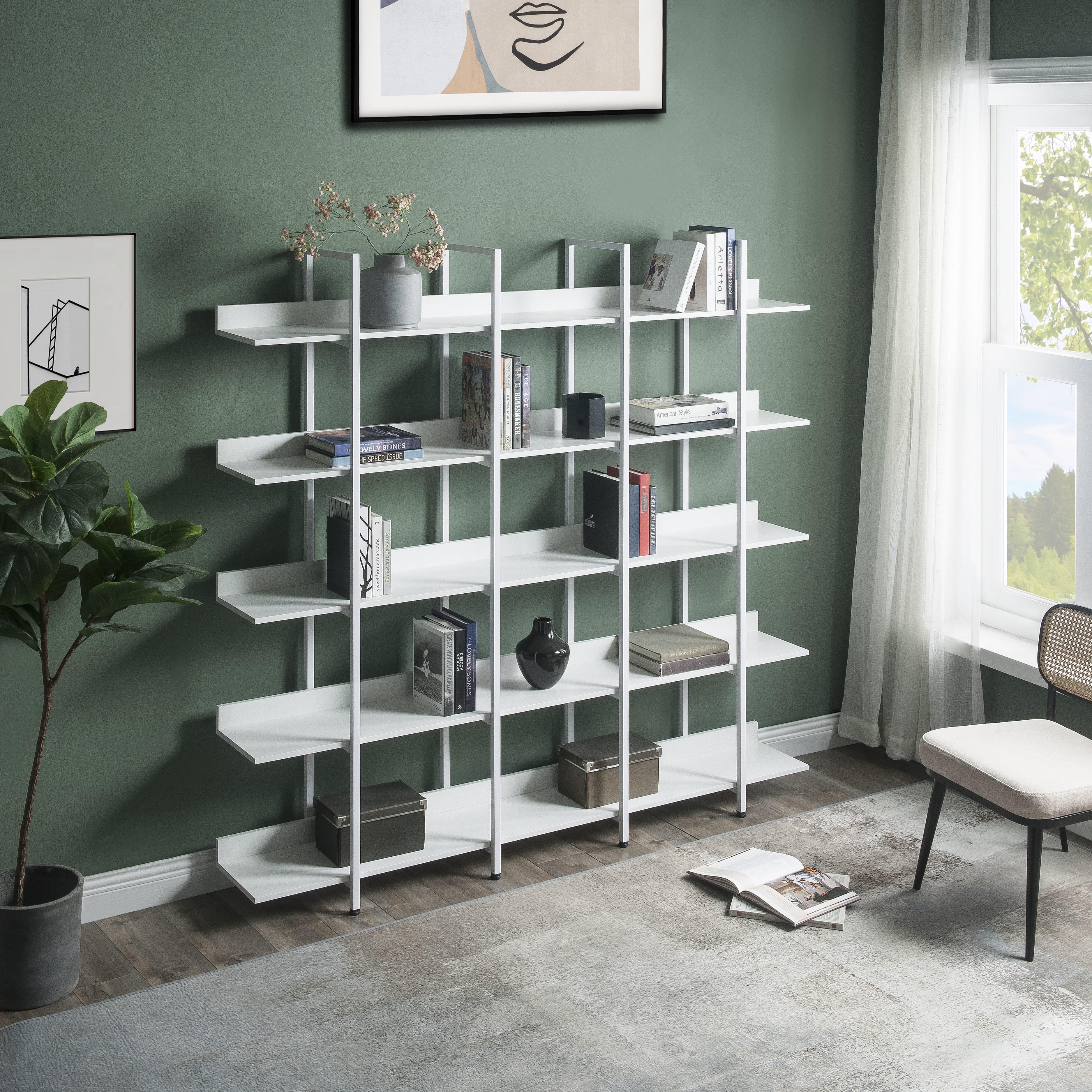 5 Tier Metal Bookcase, picture 2 of 4