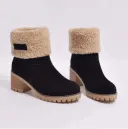 black upper with cream sherpa lining