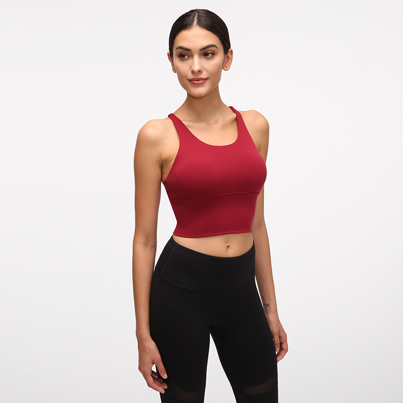 Backless Fitness Bra Small Suspenders Solid Color