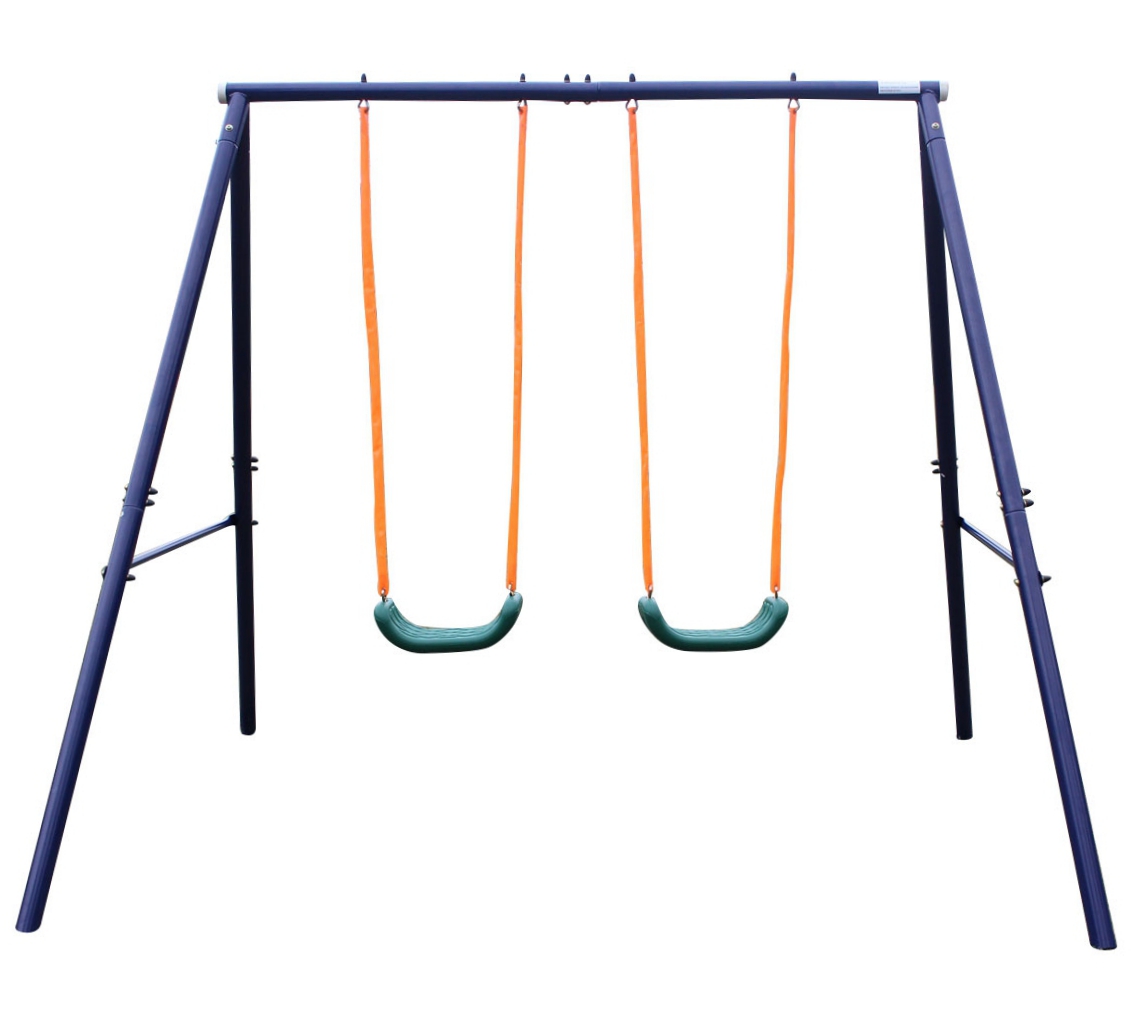 Two  Station Swing Set For Children