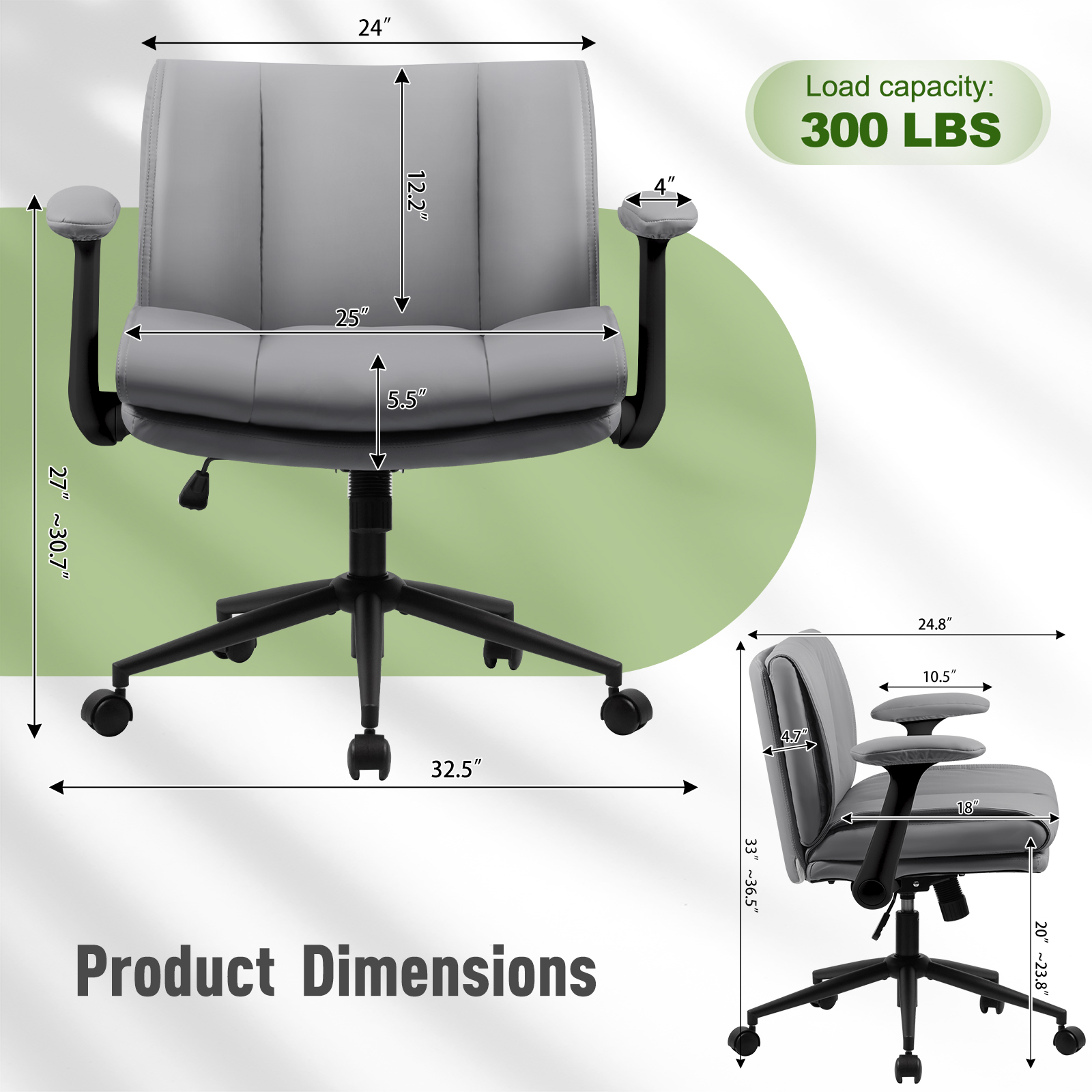 Faux Leather Office Chair, picture 4 of 4