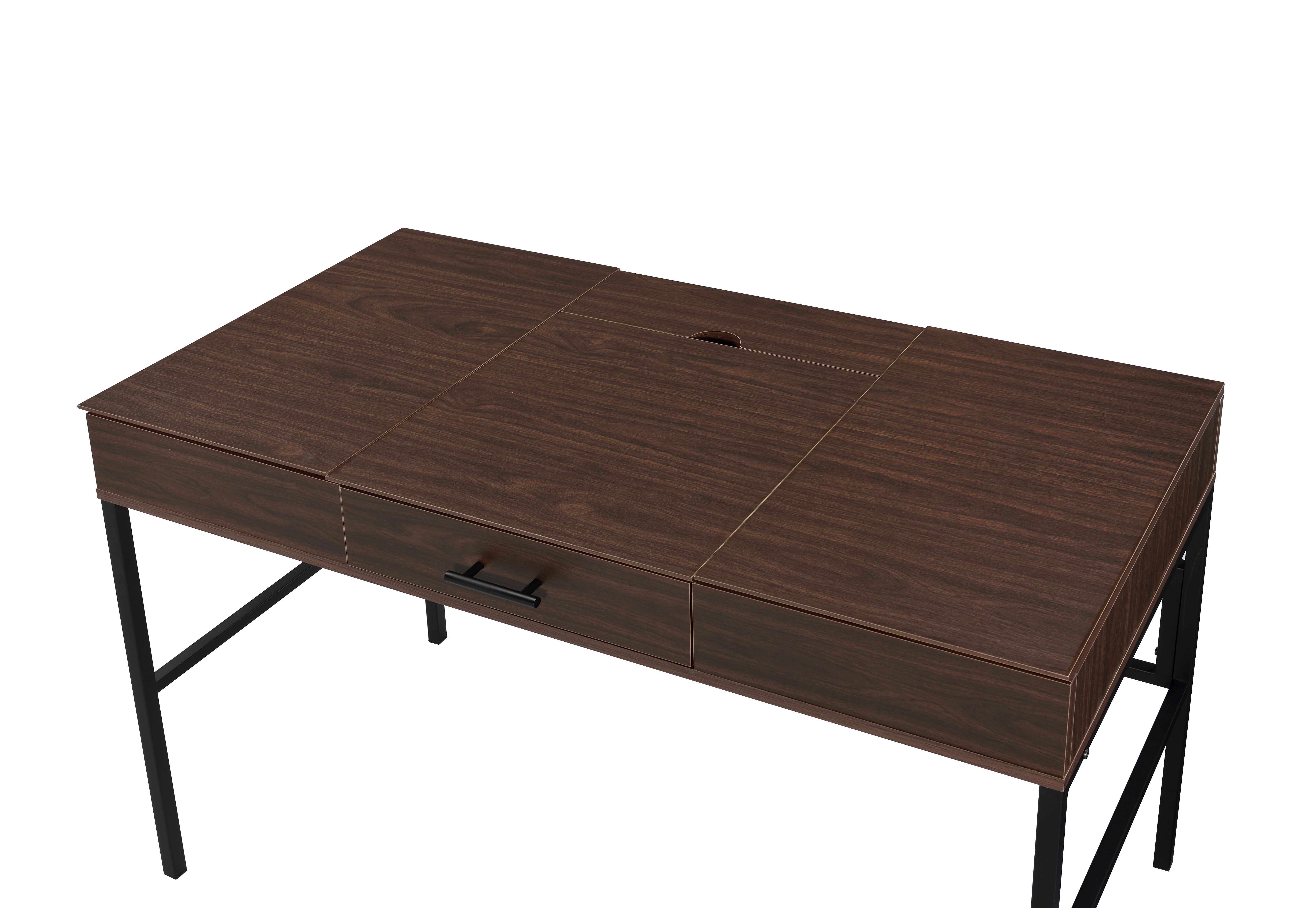 Oak & Black Writing Desk