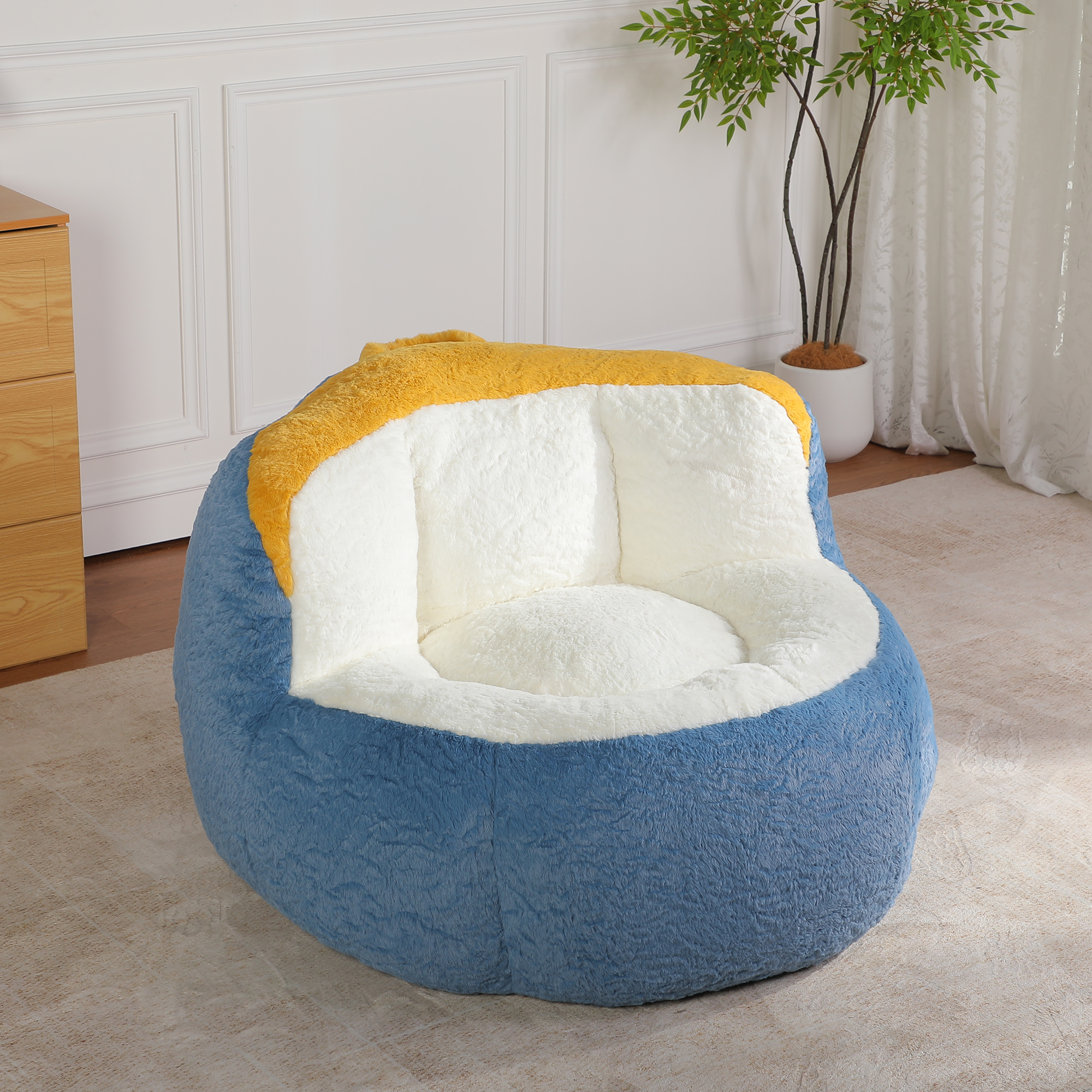 Faux Fur Bean Bag Chair, picture 2 of 4