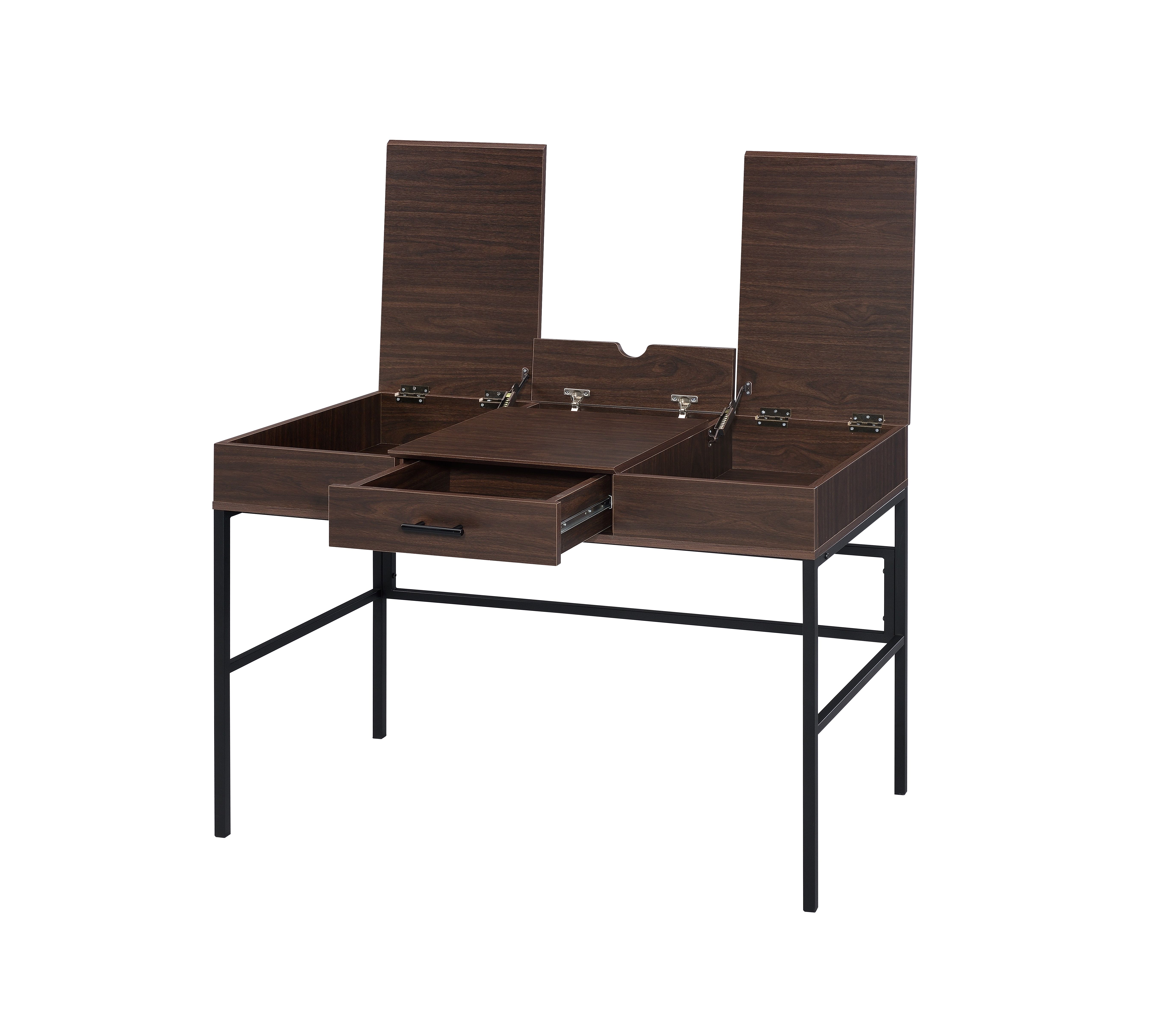 Oak & Black Writing Desk, picture 2 of 4